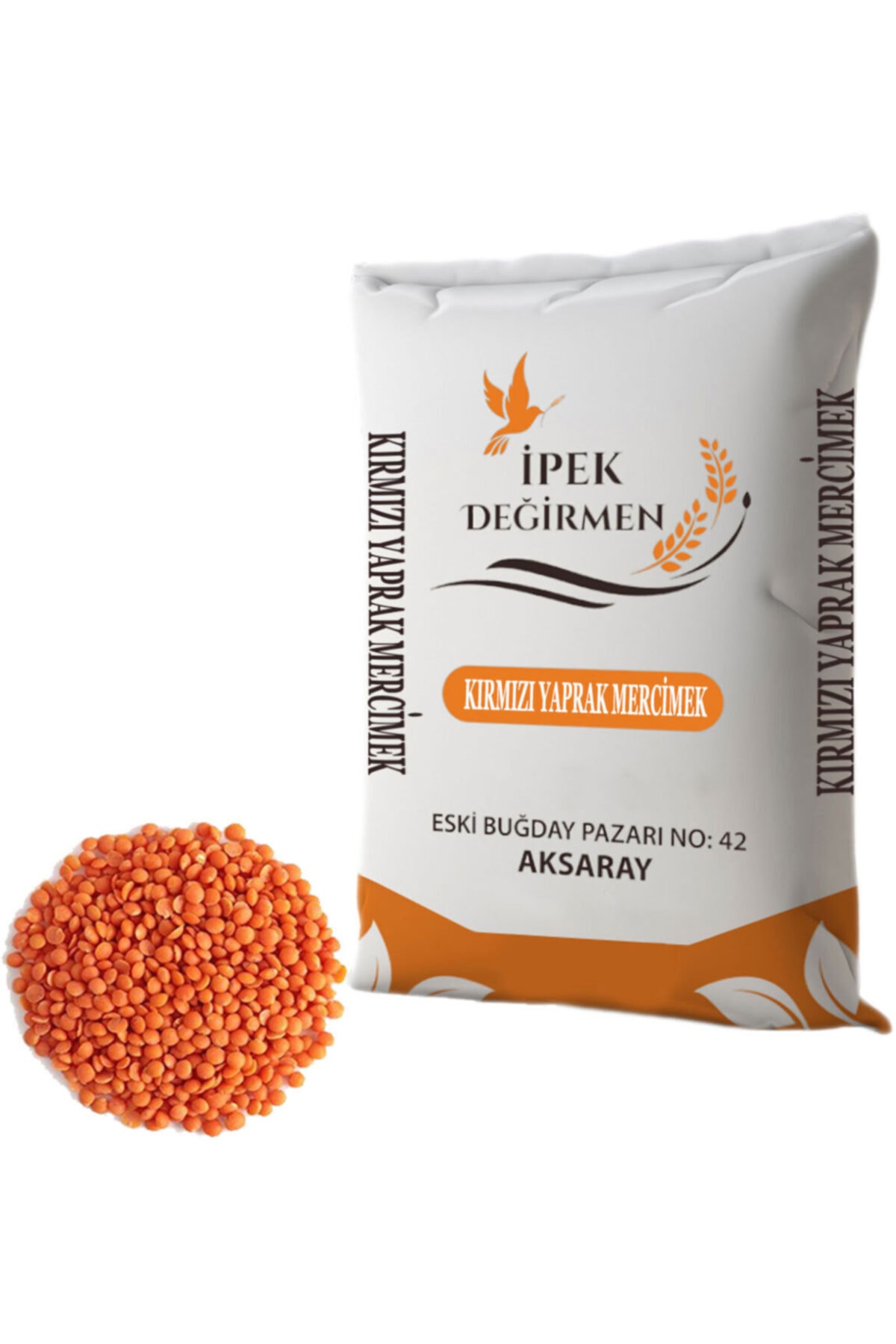 İpek Değirmen 1 Kg Glutensiz Yerli Kırmızı Yaprak Mercimek Köy