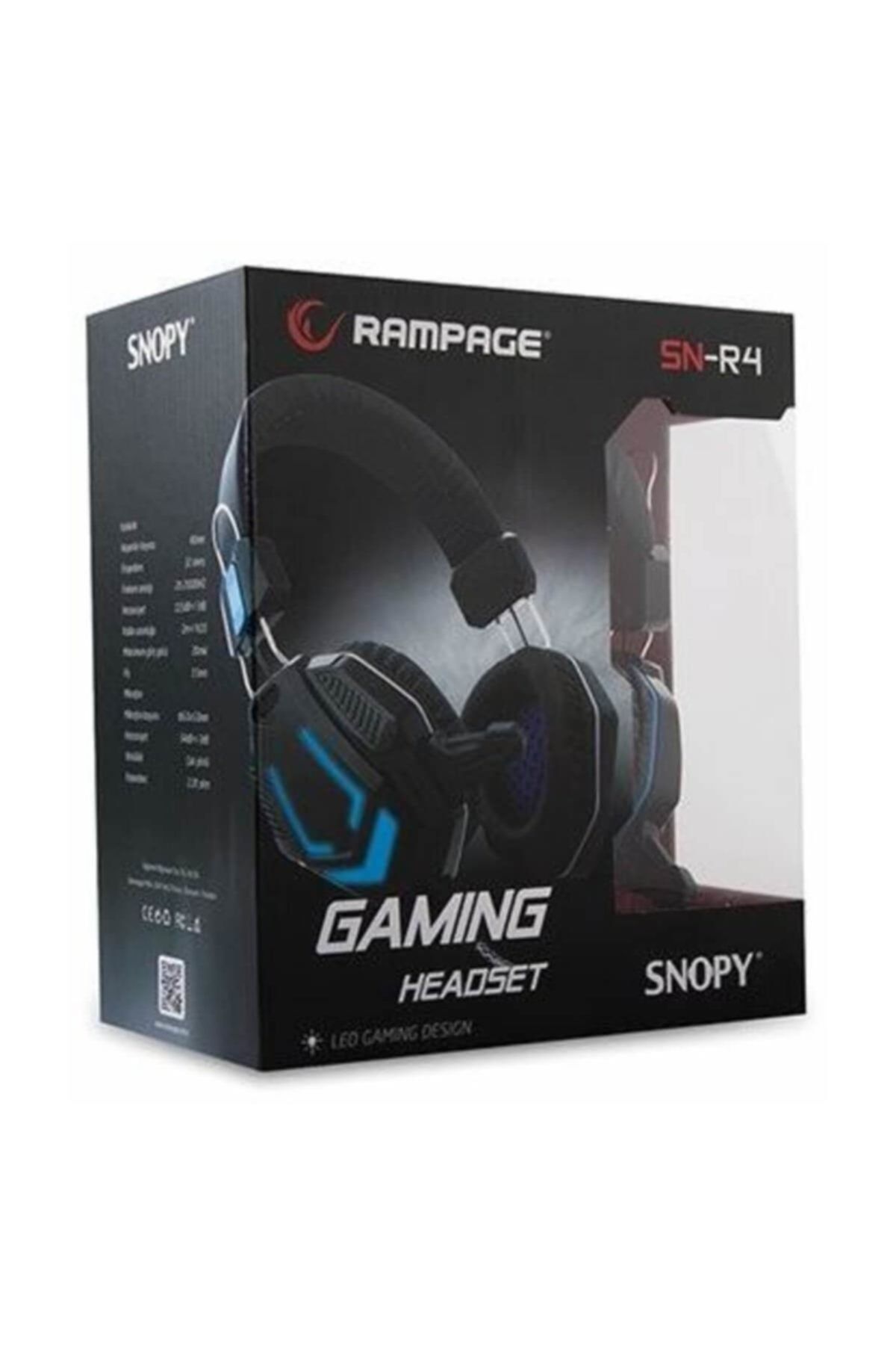 Rampage Kablolu Mikrofonlu Siyah Gaming Kulak Üstü Kulaklık SN-R4M