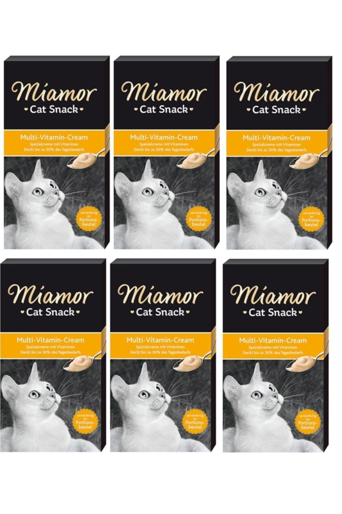 Miamor Cream Multi Vitaminli Kedi Ödülü 6 X 15 gr 6 Lı Eko Paket