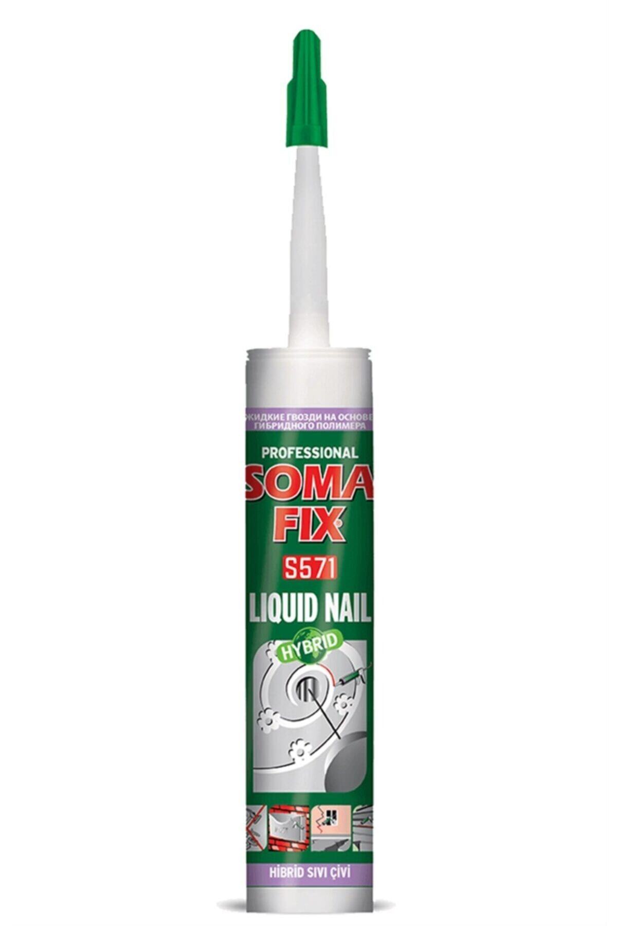 Somafix 24 Adet Hibrid Sıvı Çivi Yapıştırıcı 300 ml Beyaz