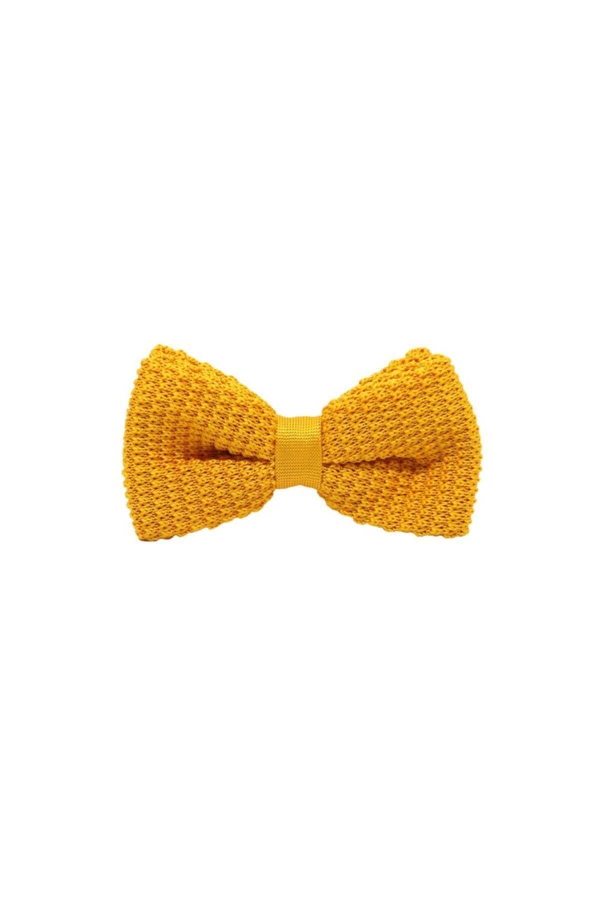COOLMENCLUB Erkek Sarı Örgü Papyon
