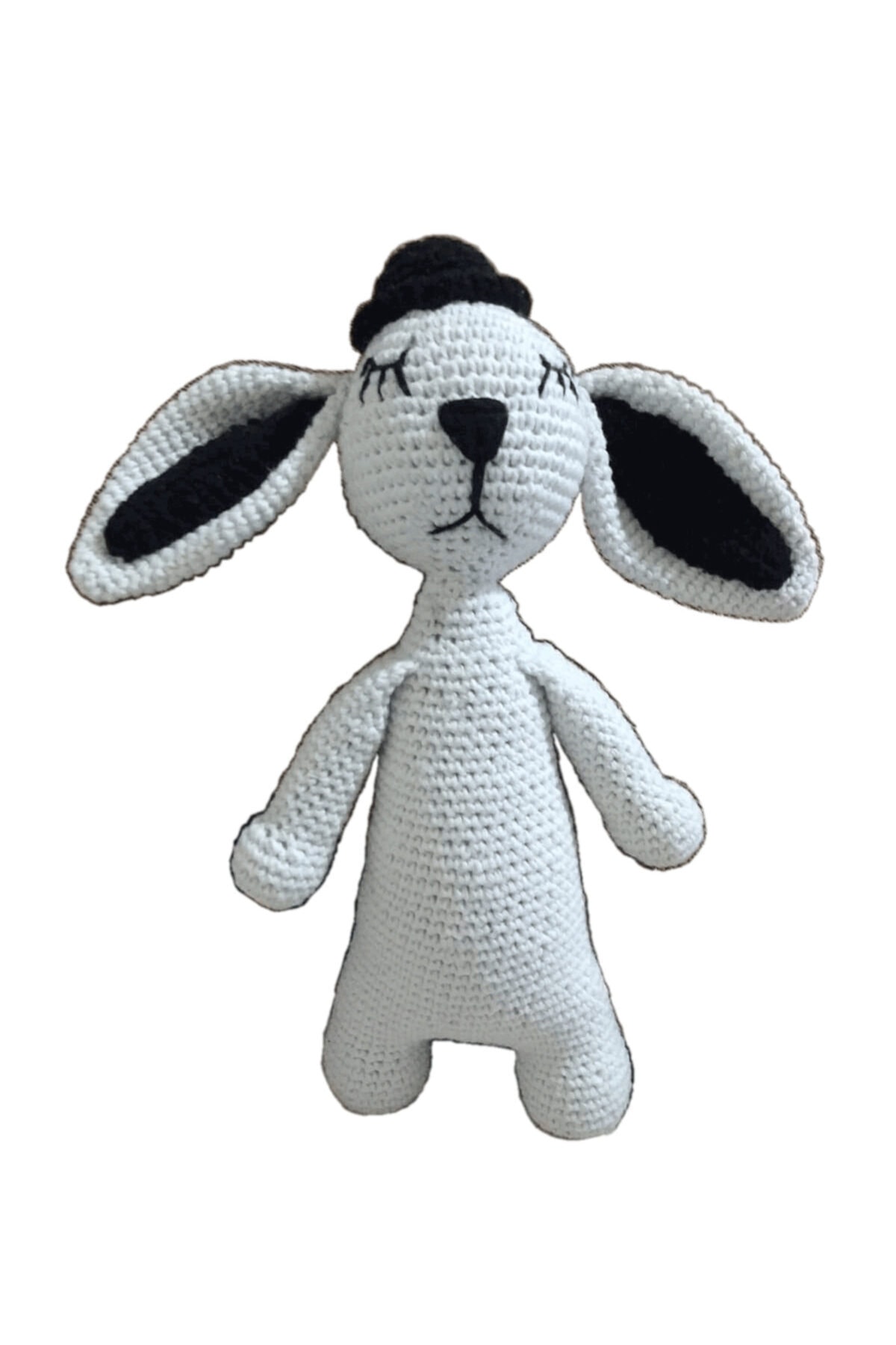 Göznuru Atölyesi Uyku Arkadaşı Fanatik Kara Kartal Amigurumi Tavşan Rabiş