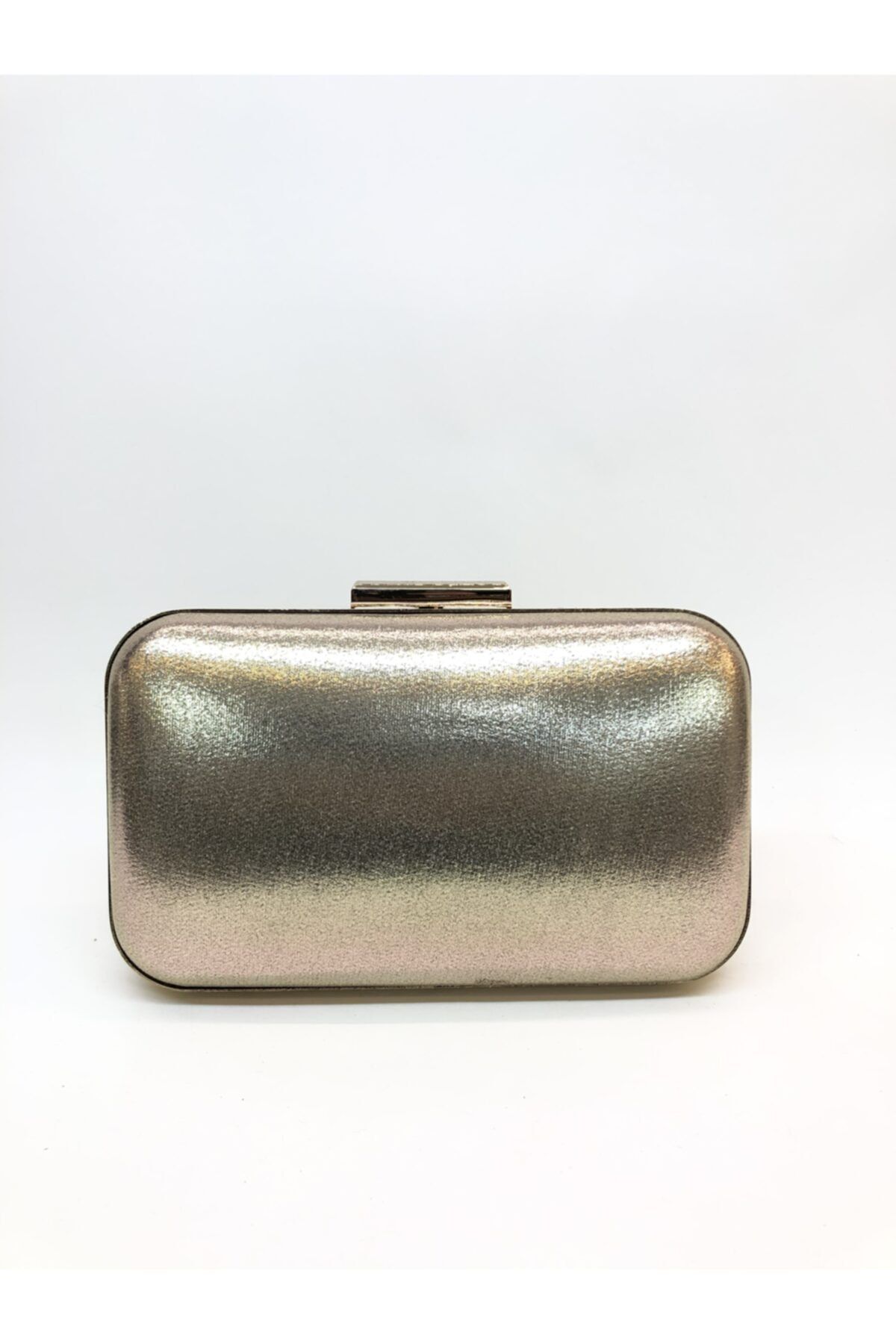 womenacs Kadın Altın  Sıvama Desenli Abiye Portföy Clutch Çanta