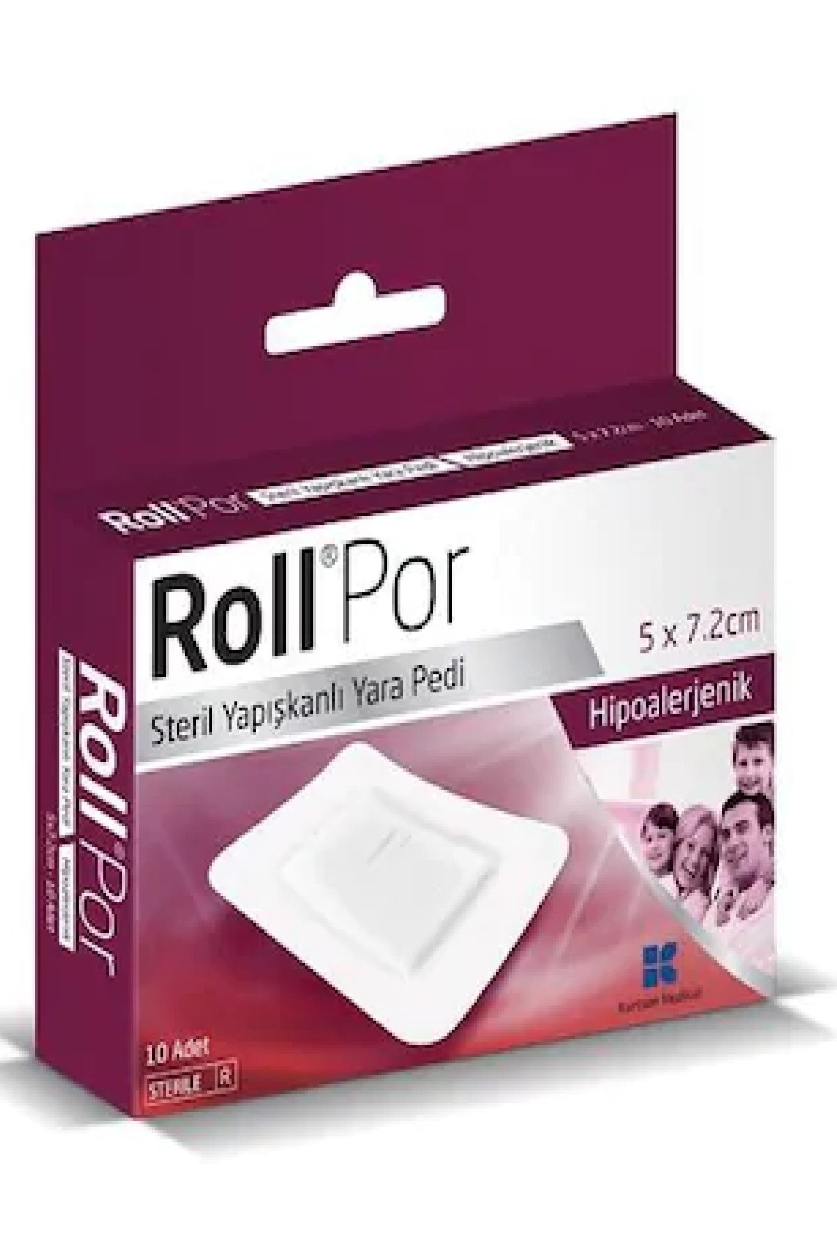 Roll Por 5x7.2 Cm 10'lu Steril Yapışkanlı Yara Pedi (3 Kutu)