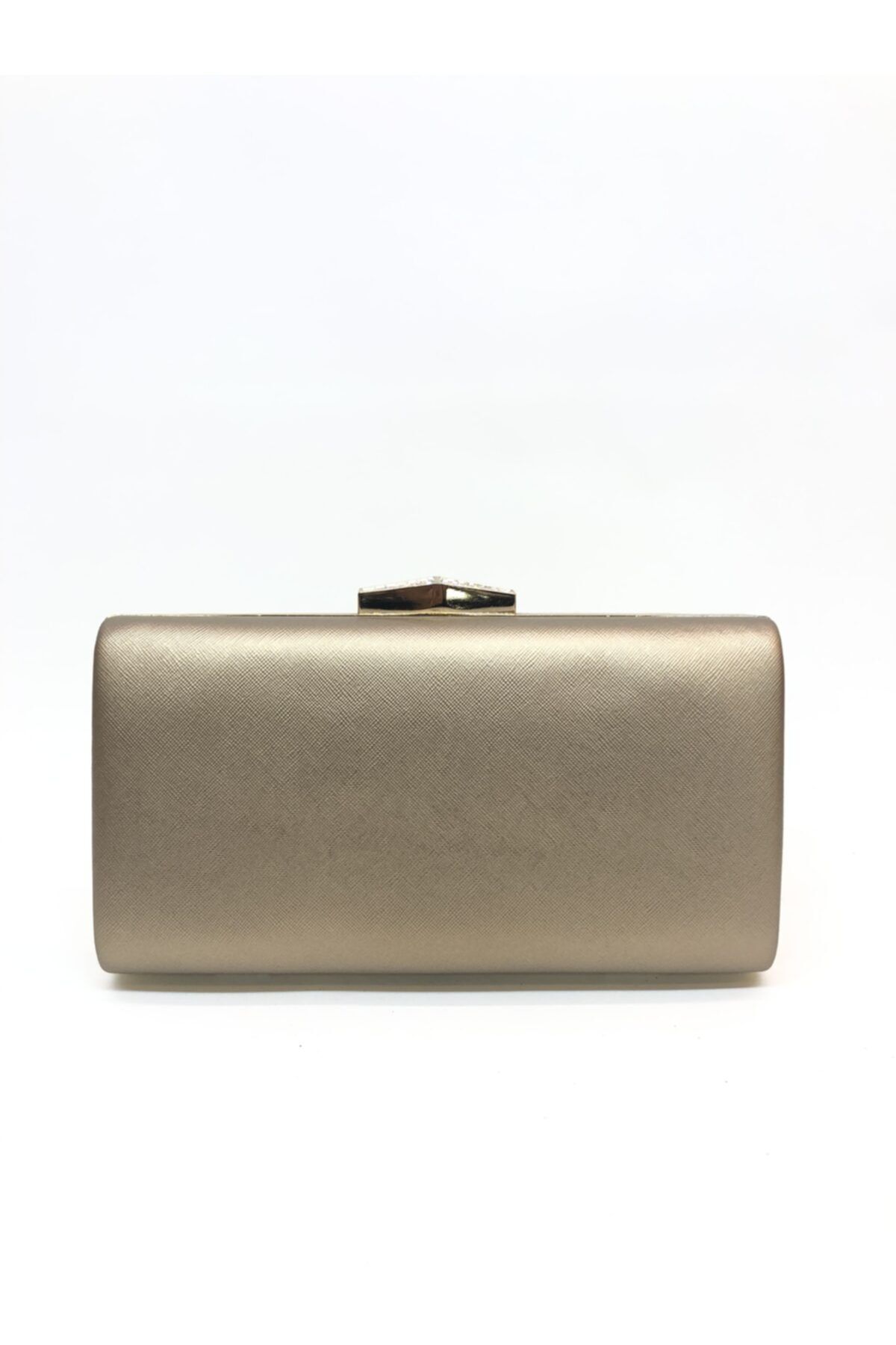 womenacs Kadın Bronz Renk Abiye Portföy Clutch Çanta