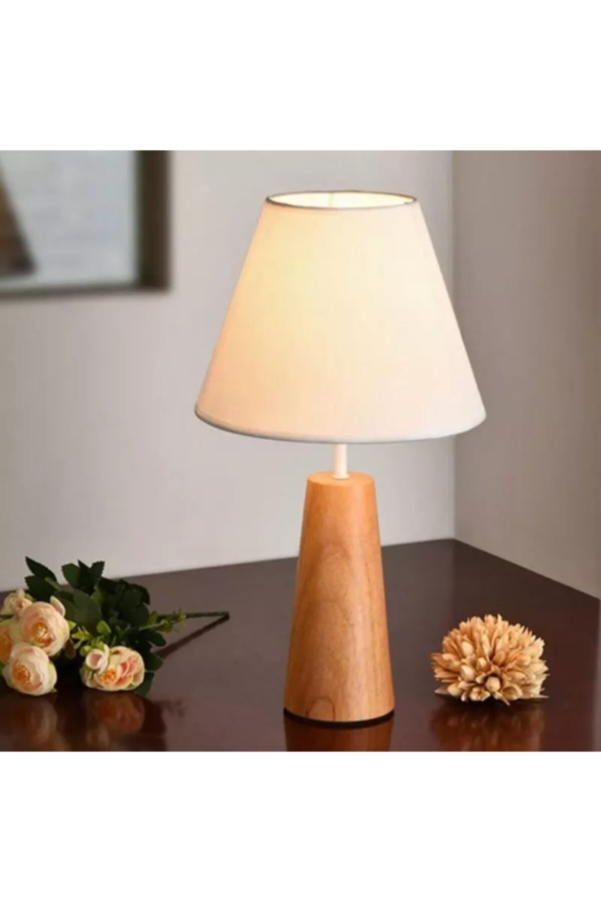 SimaAvize Modern Ahşap Abajür