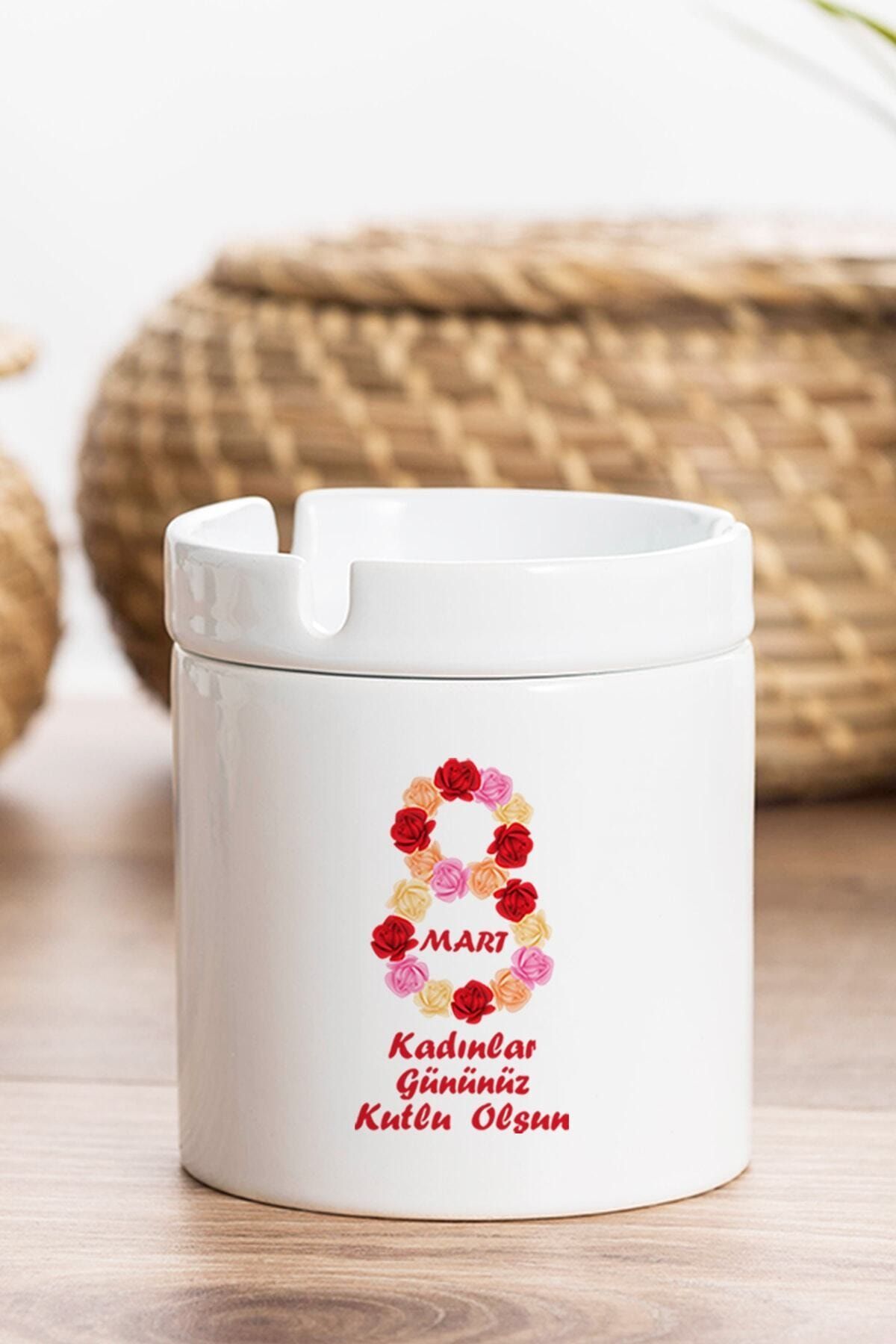 GiftStore Kadınlar Günü Gül Tasarım Kül Tablası