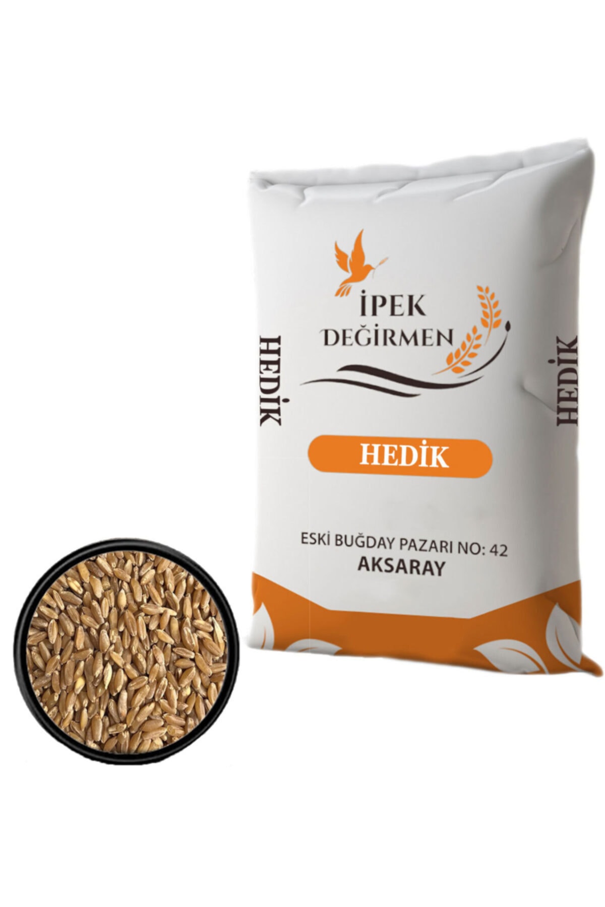 İpek Değirmen 3 Kg Hedik Buğday Dişlik Bulgurluk Hediklik Sert Buğday