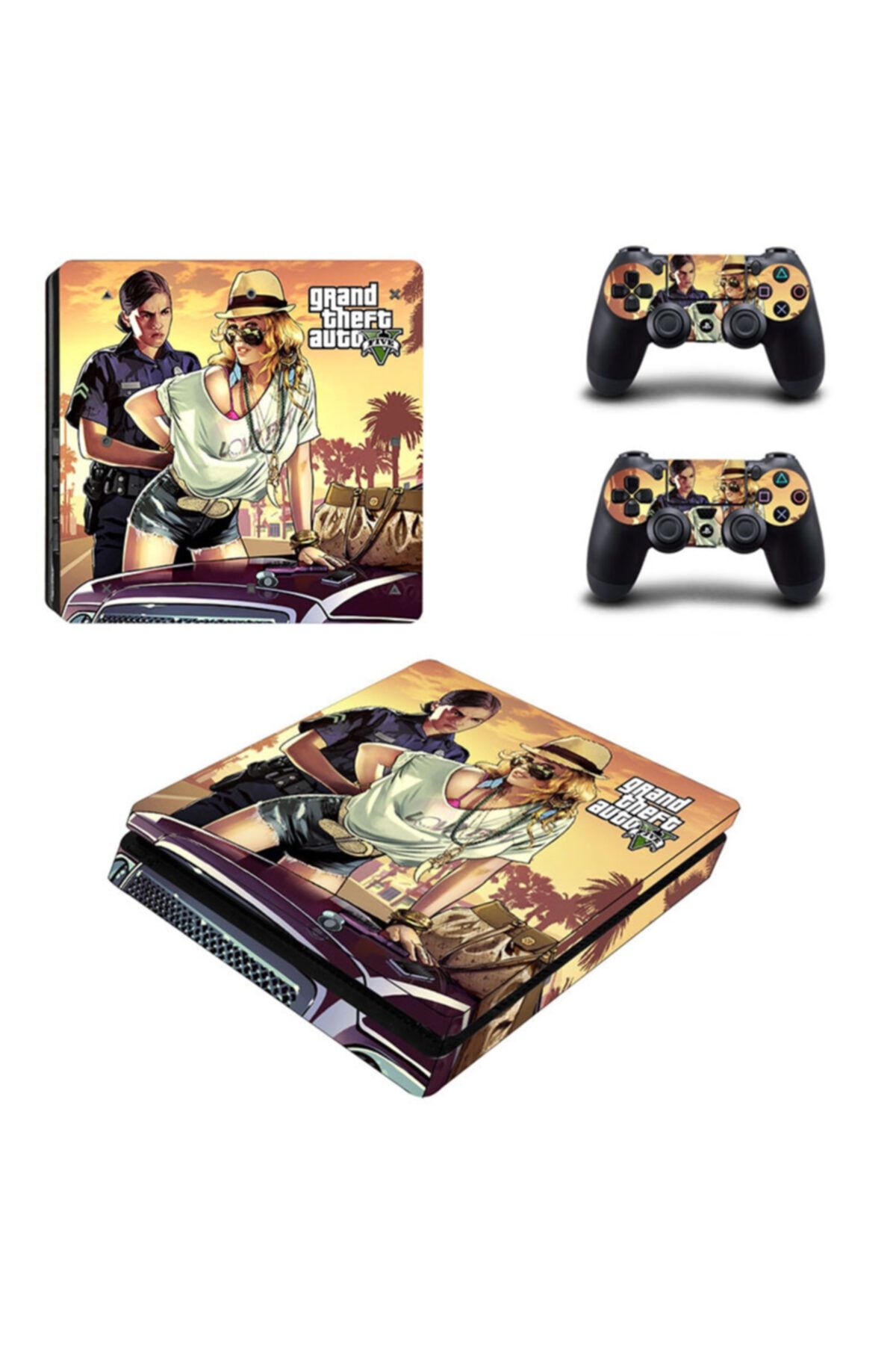 KT Decor Grand Theft Auto V Playstation 4 Slim Kasa Sticker Kaplama