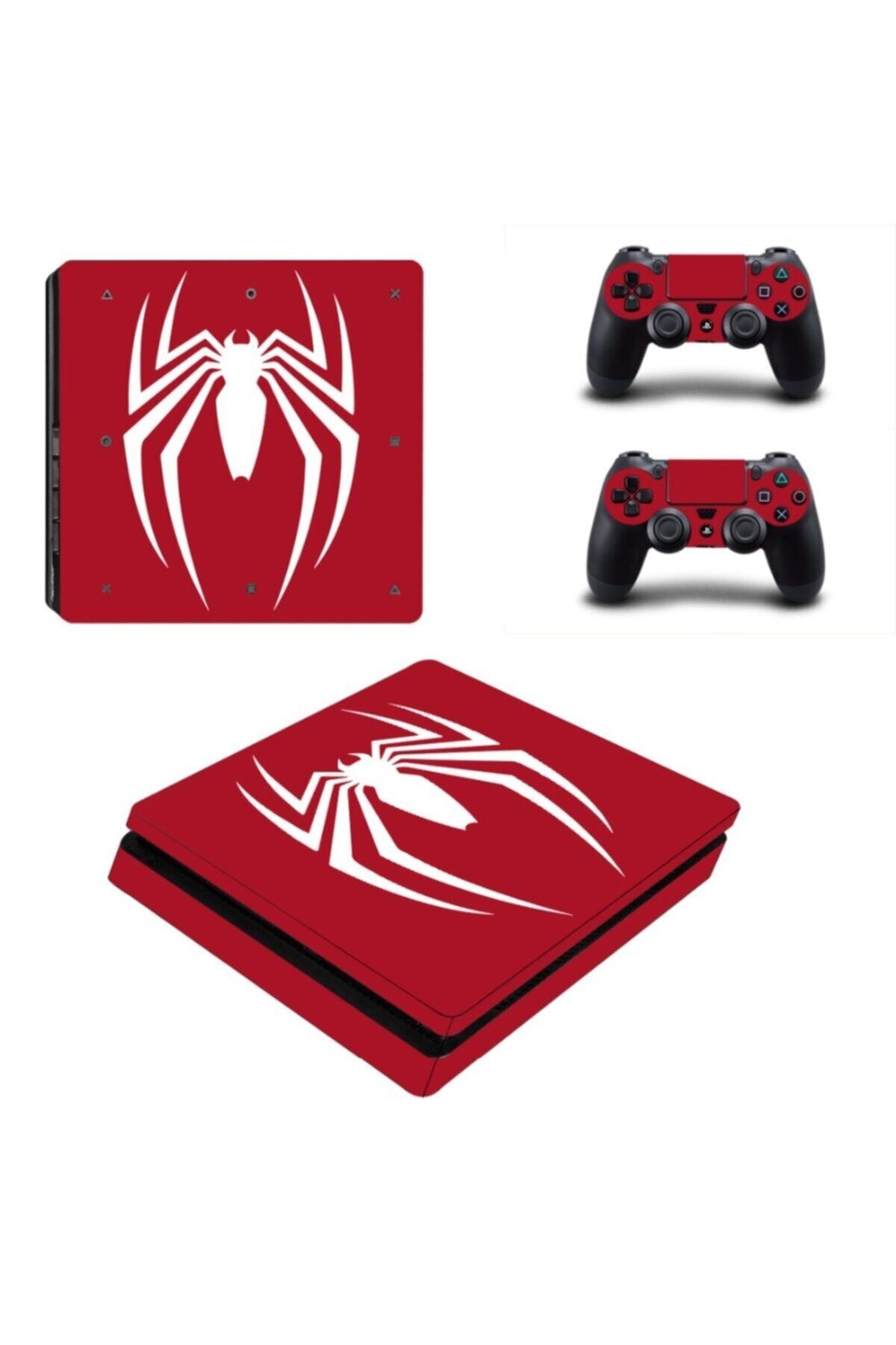 KT Decor Spiderman Logo Playstation 4 Slim Kasa Sticker Kaplama-02
