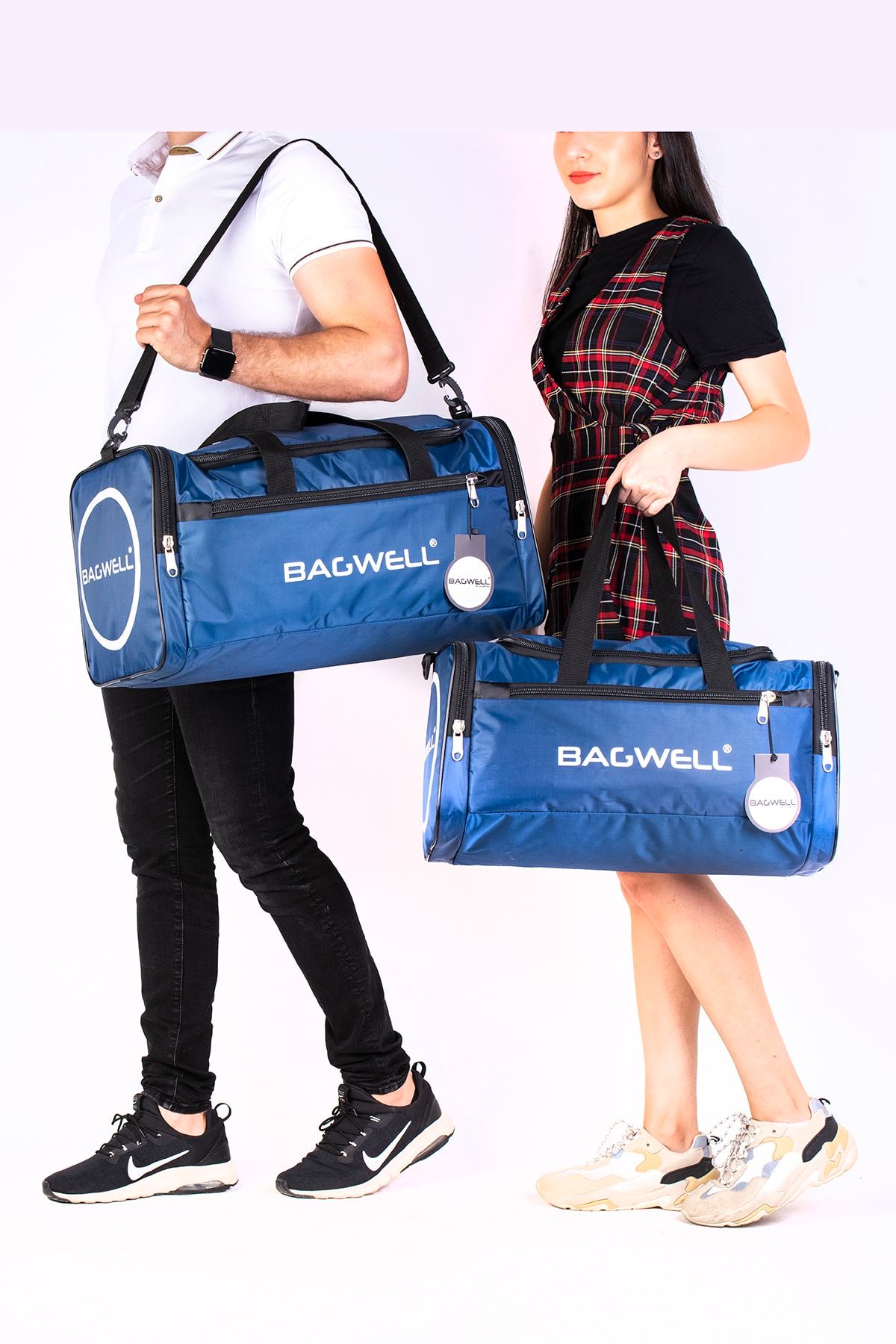 BAGWELL Unisex Lacivert  Spor Ve Seyahat Çantası Set