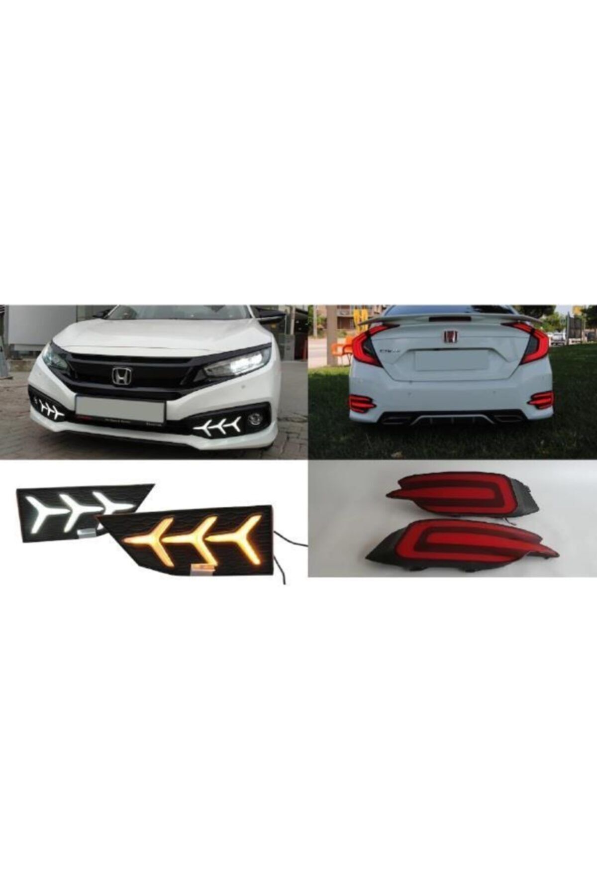 oled garaj honda civic fc5 makyajli kasa on arka sis led seti agac e dizayn fiyati yorumlari trendyol