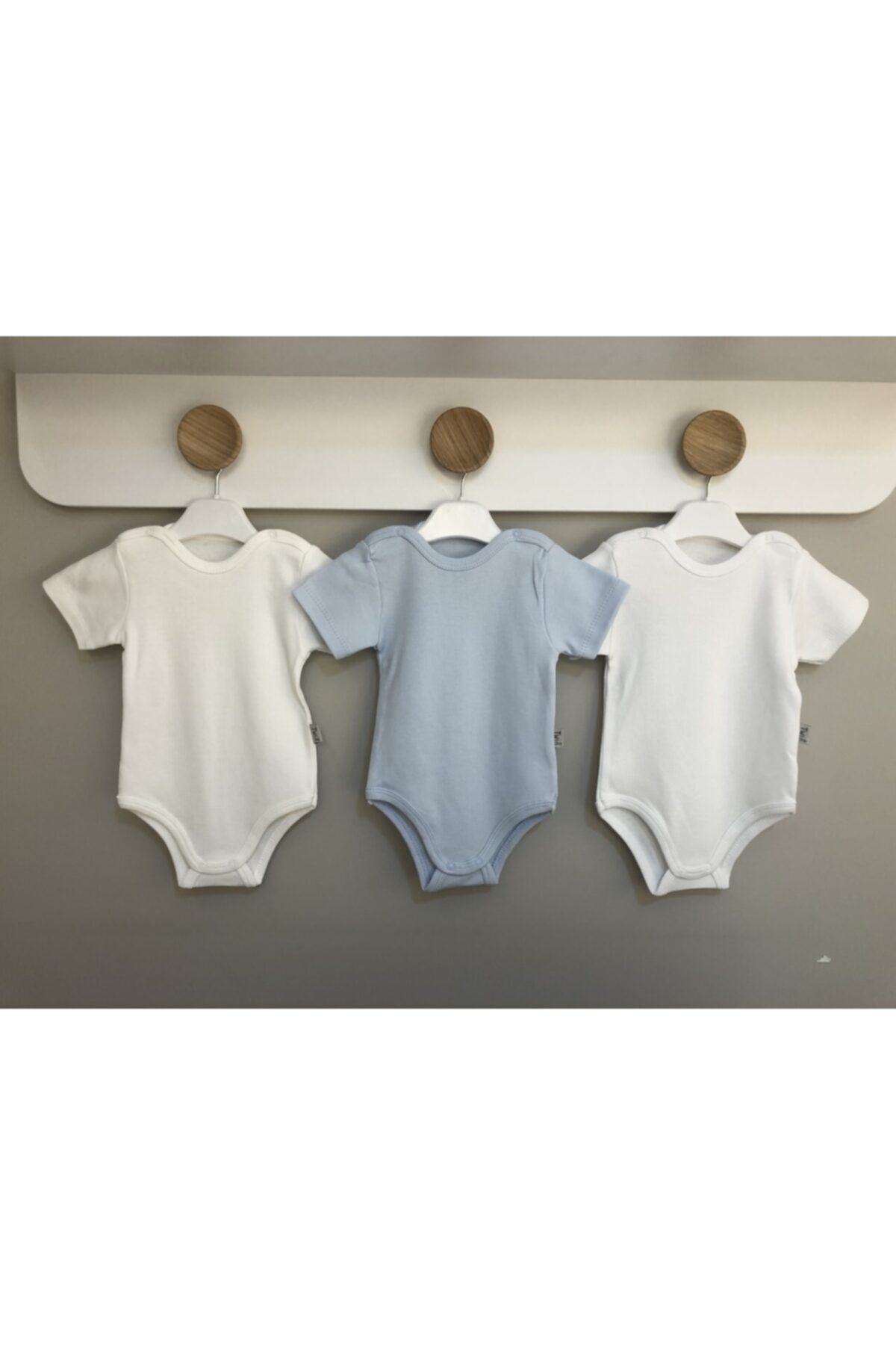 BABY'S TWİN 3'lü 6-9 Aylık Yarım Kollu Body (mavi)