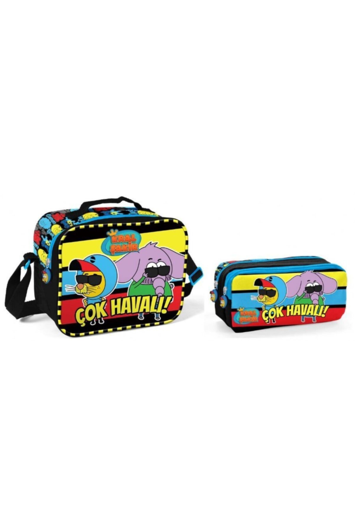 Yaygan Çanta Erkek Kral Şakir Çok Havalı Beslenme Çantası Ve Kalem Çantası Seti