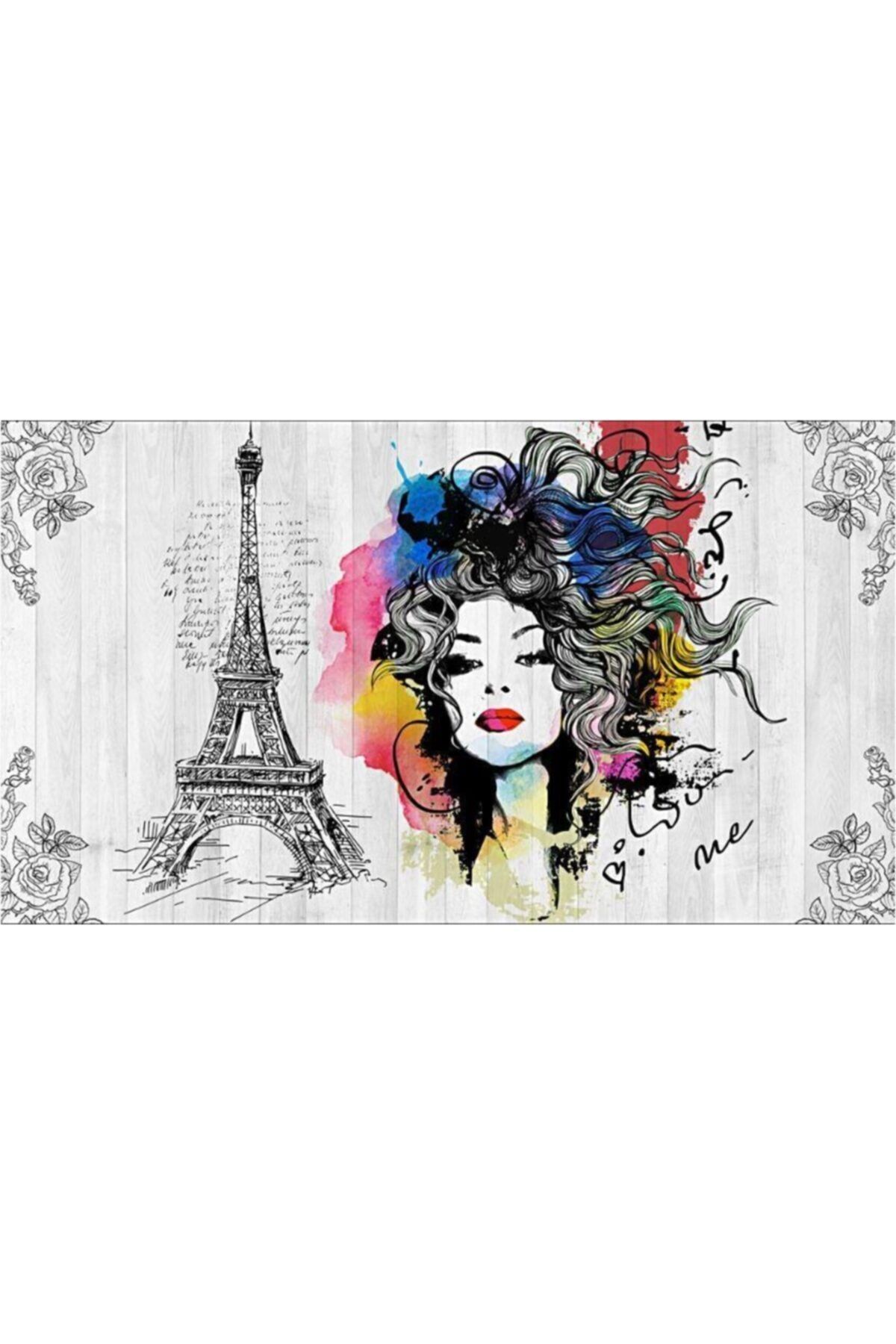 Renkli Duvarlar Bayan Renkli Saç Paris Güzellik Salonu Wallpaper Özel Tasarım Duvar Kağıdı 4.00x2.30