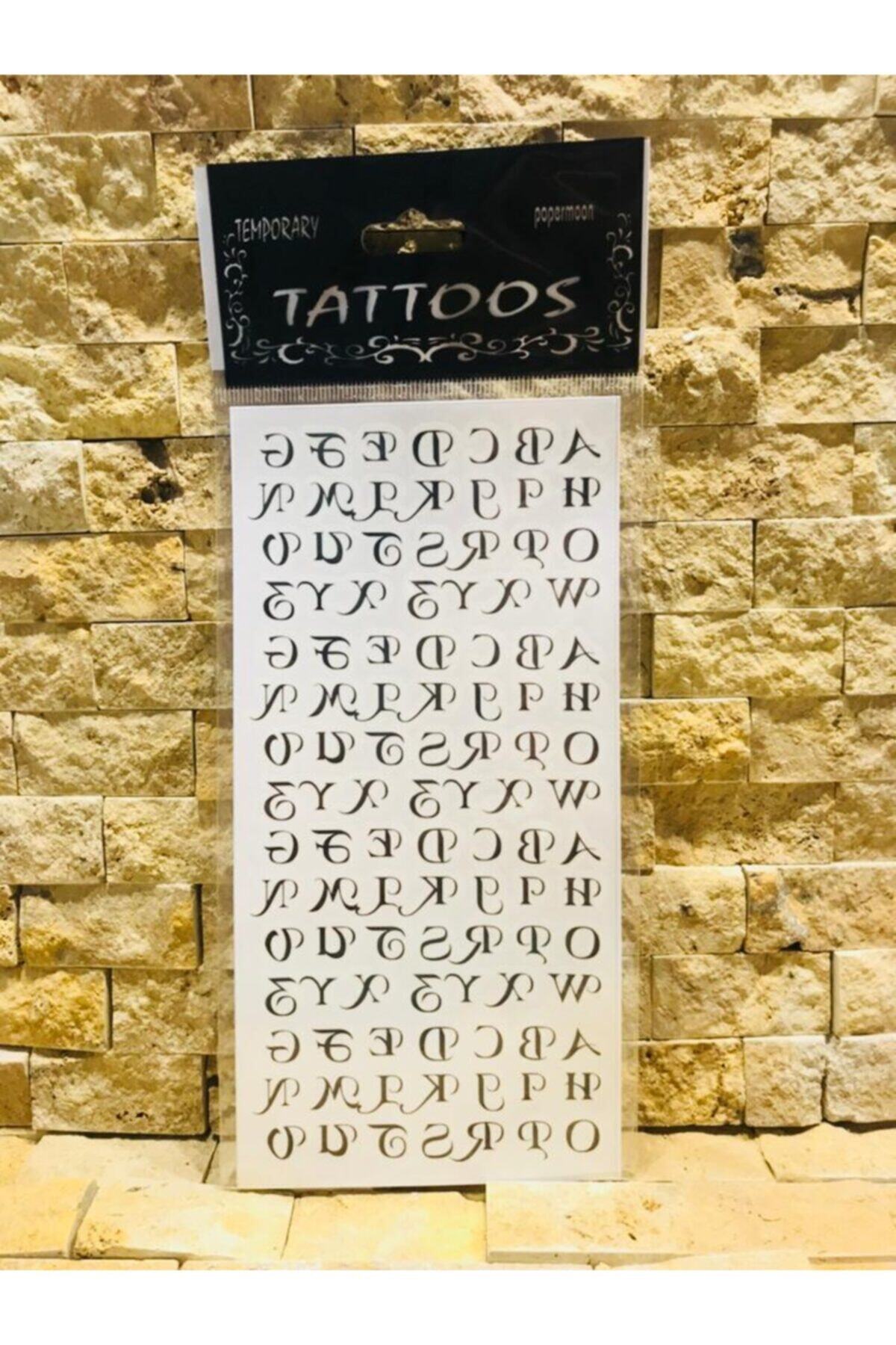 Panda Geçici Alfabe Dövme Tattoo