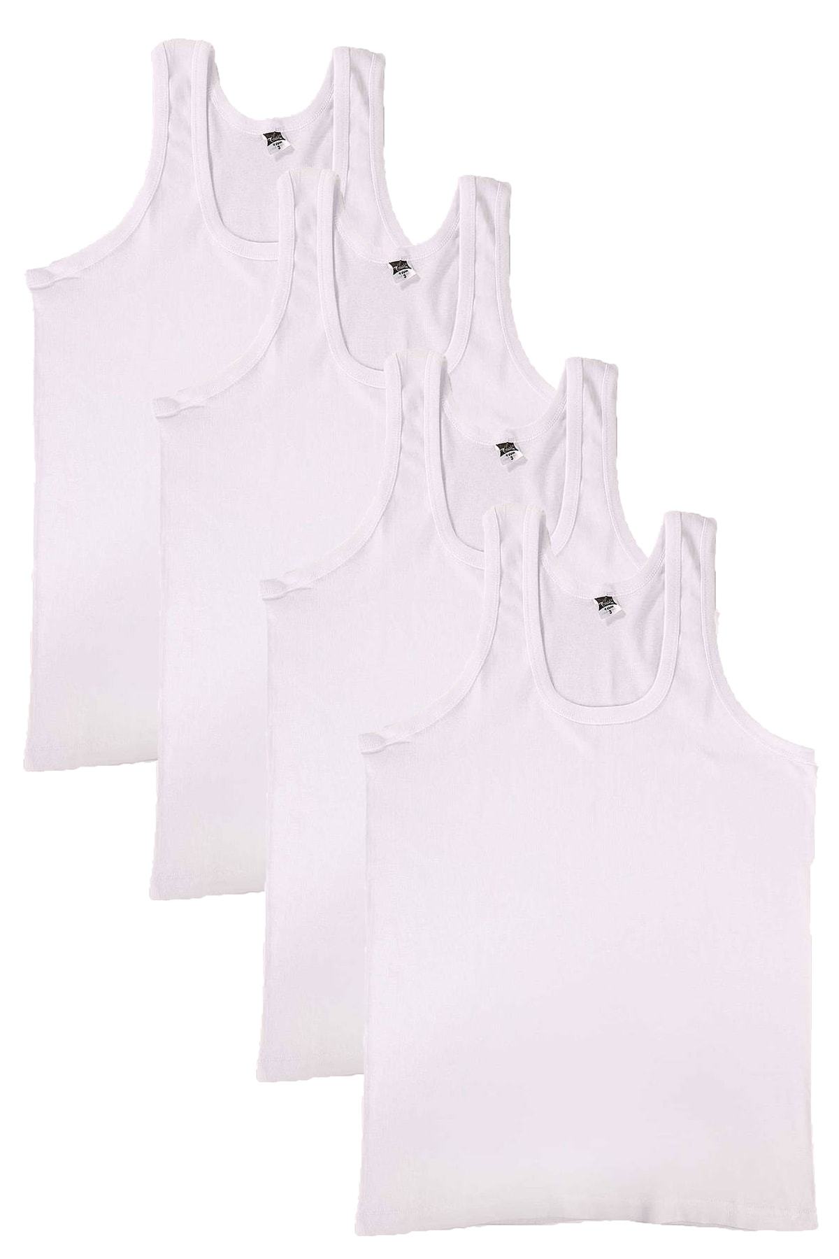 Kardeşler Giyim Erkek Beyaz Tutku Ribana Atlet 4 Adet