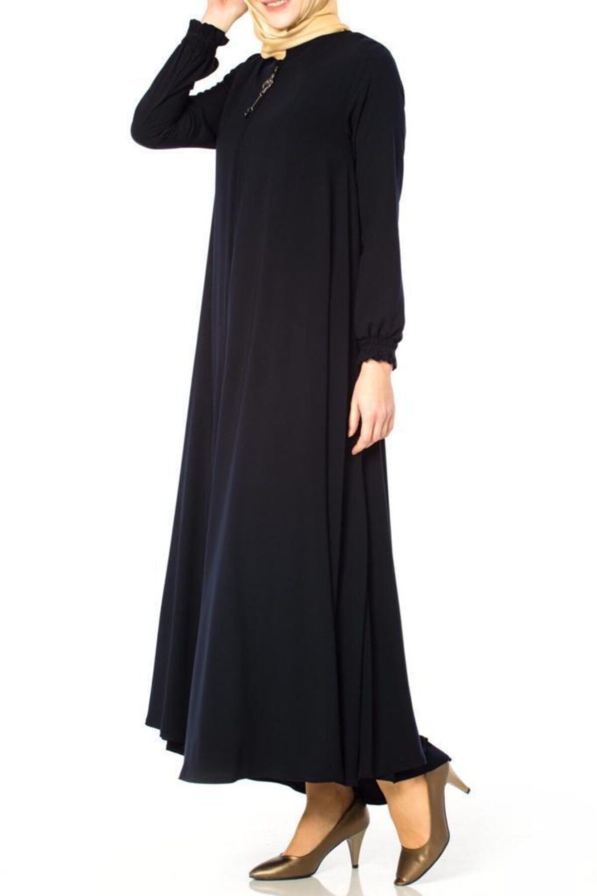 moda hayme kadin lacivert ferace fiyati yorumlari trendyol
