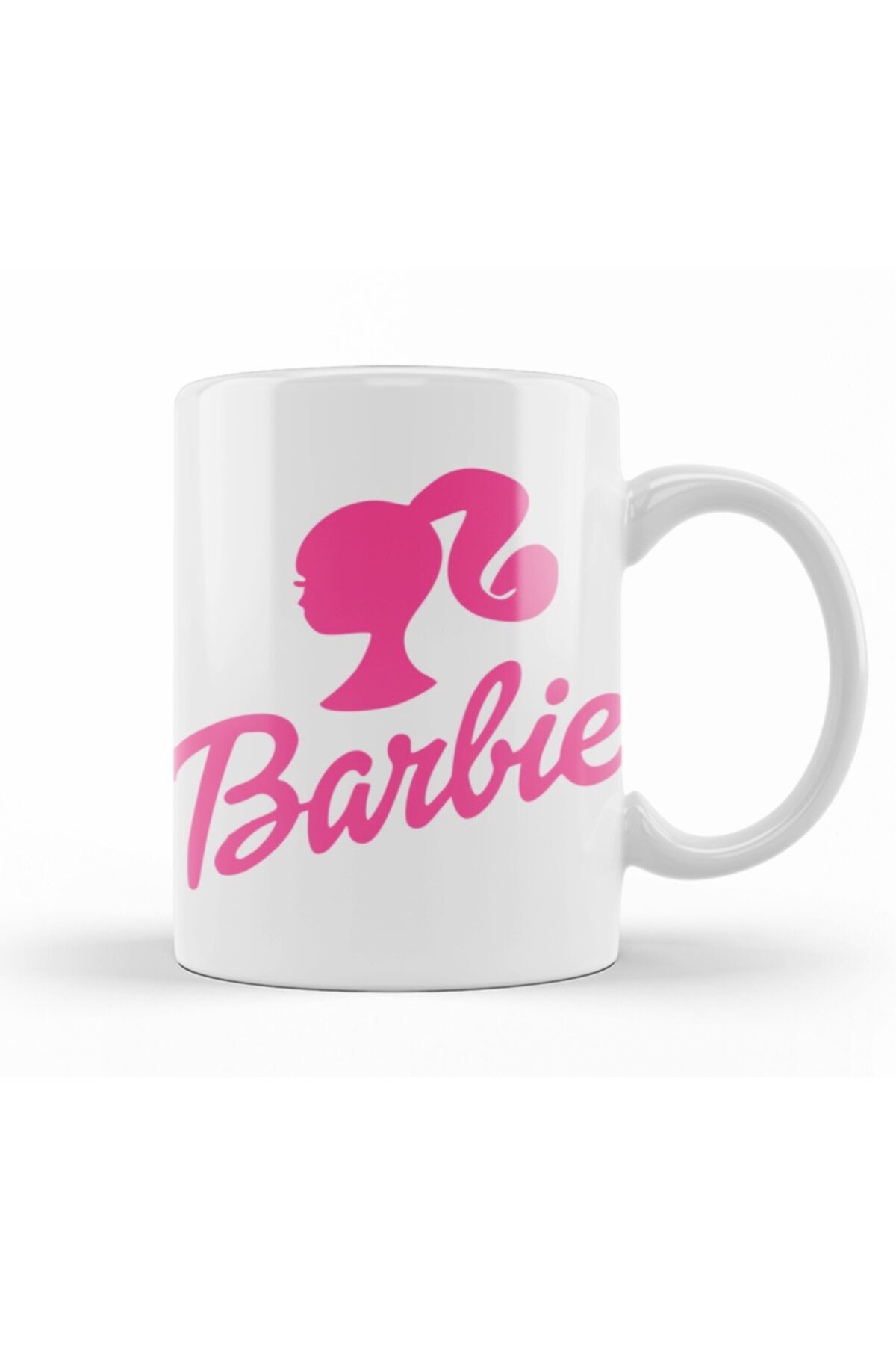 Baskı Dükkanı Barbie Logo Kupa Bardak Porselen