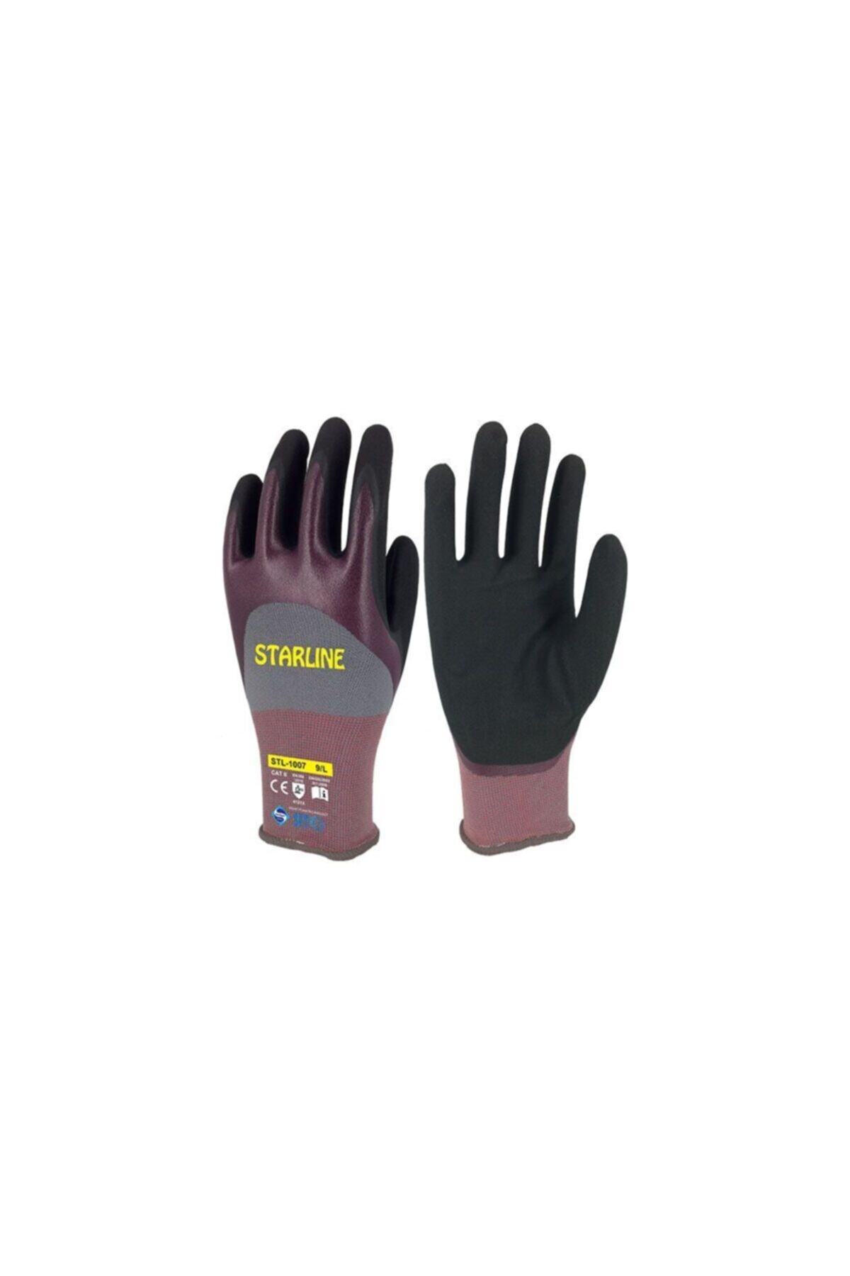 Starline Yağlı İşler Nitril Eldiven No: 9/l Stl-1007 Sft