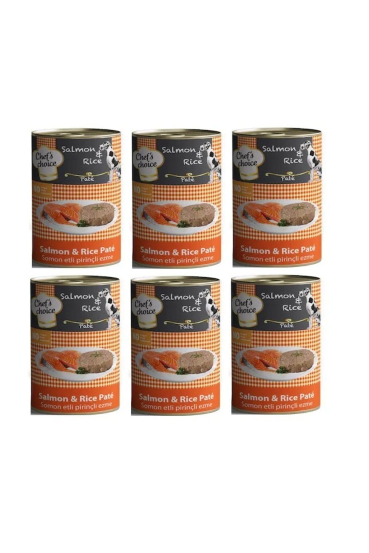Chefs Choice Somonlu Tahılsız Köpek Konserve Ezme 400 gr x 6 Adet