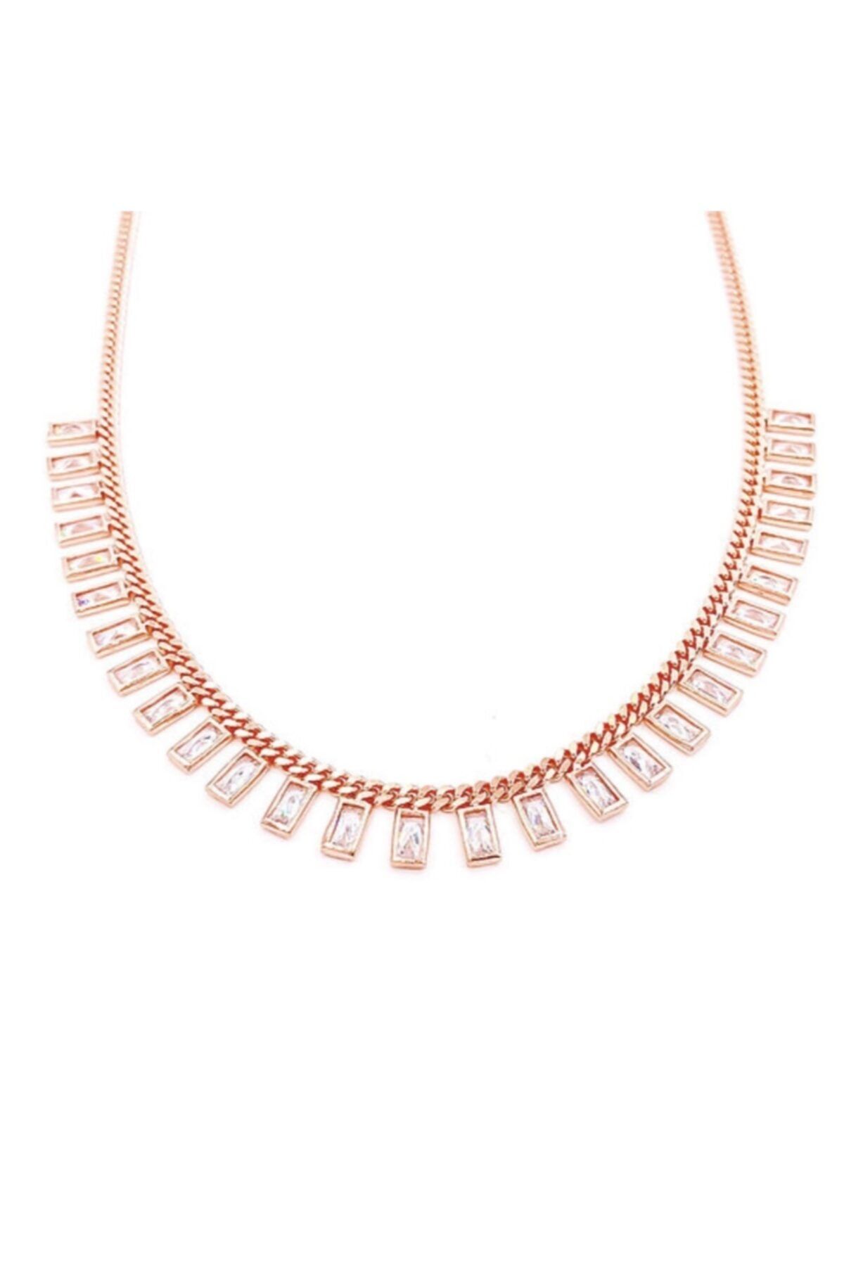 EP DESİGNSS Baget Beyaz Taşlı Choker