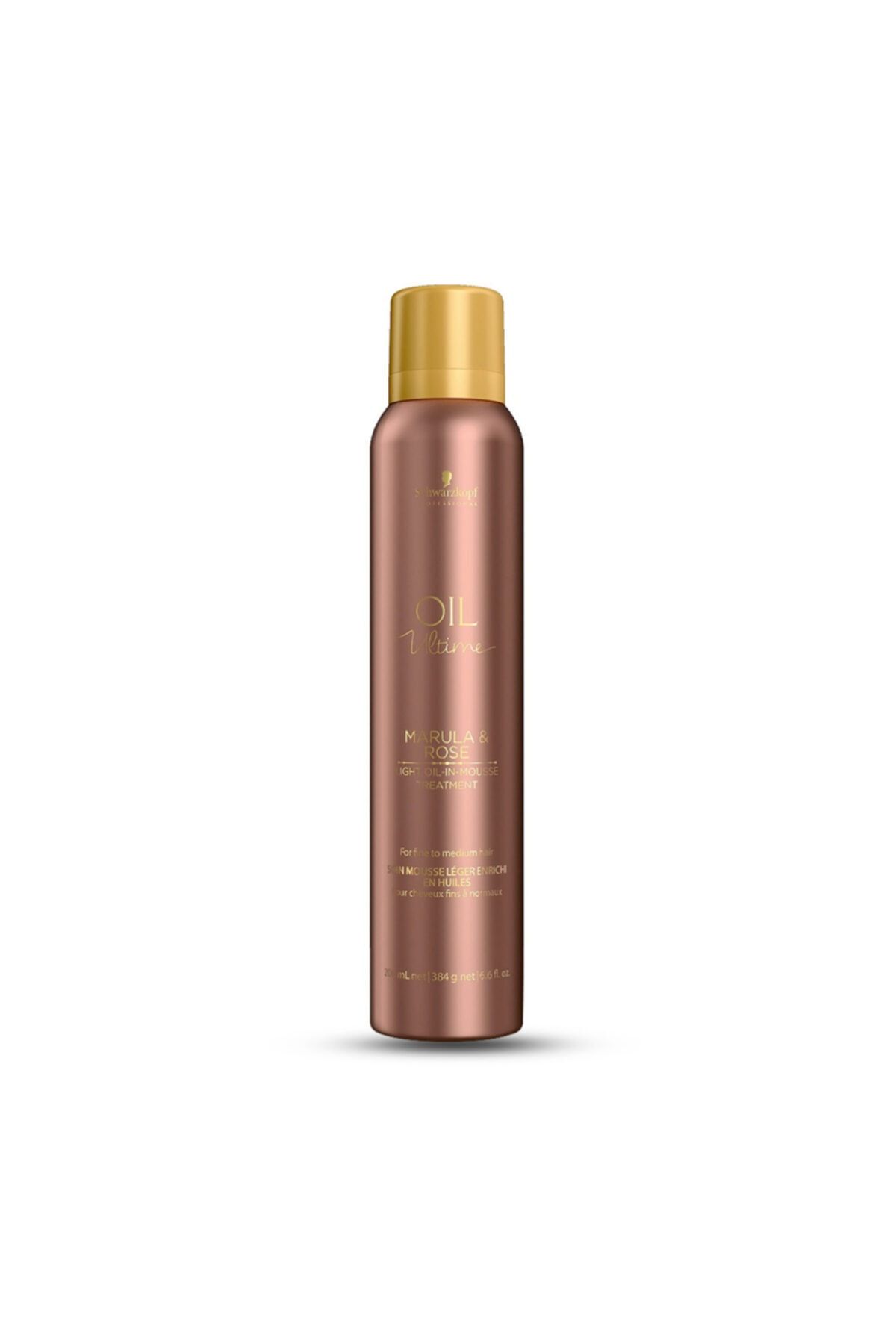 SCHWARZKOPF HAIR MASCARA Professional Oil Ultime Marula & Rose Light Oil Köpük Kür 200 ml