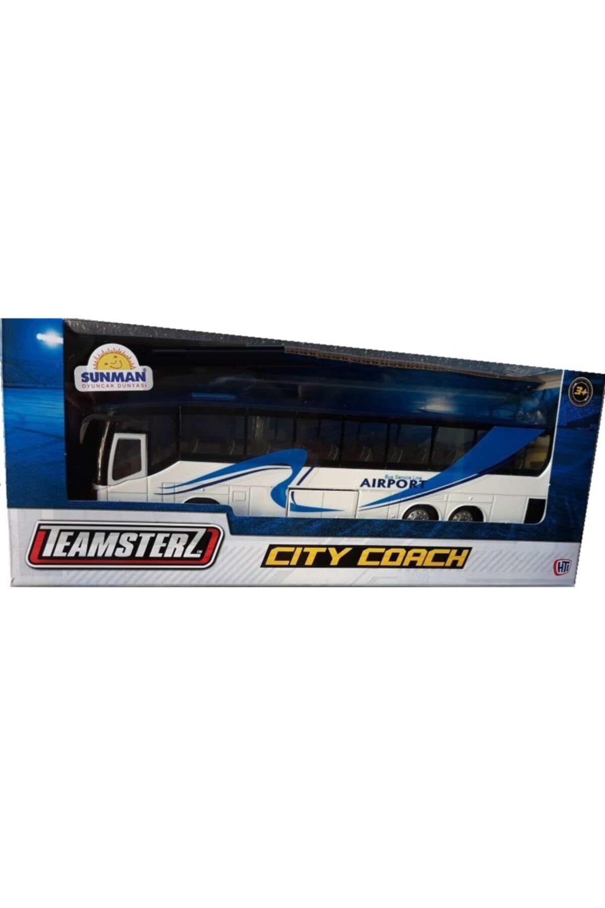 Teamsterz Otobüs Metal Orjinal Oyuncak Kapı Bagaj Açılır Airport Tur