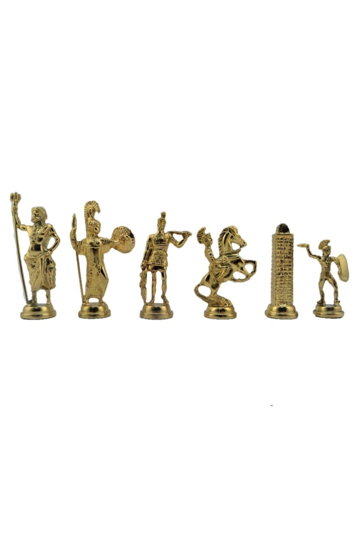Gift Home (SADECE SATRANÇ TAŞI İSTEYENE) Gifthome, Battal, Metal, Parlak, Yunan Figürlü Satranç Taşı