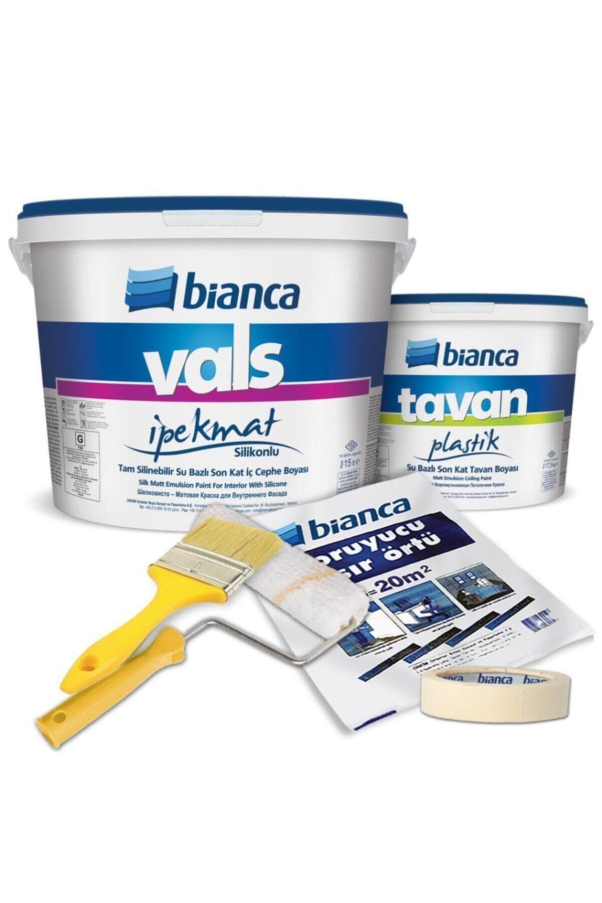 Bianca Vals Ipek Mat Silikonlu Silinebilir 15lt + Tavan 10kg Set 0115 Buzul Beyaz
