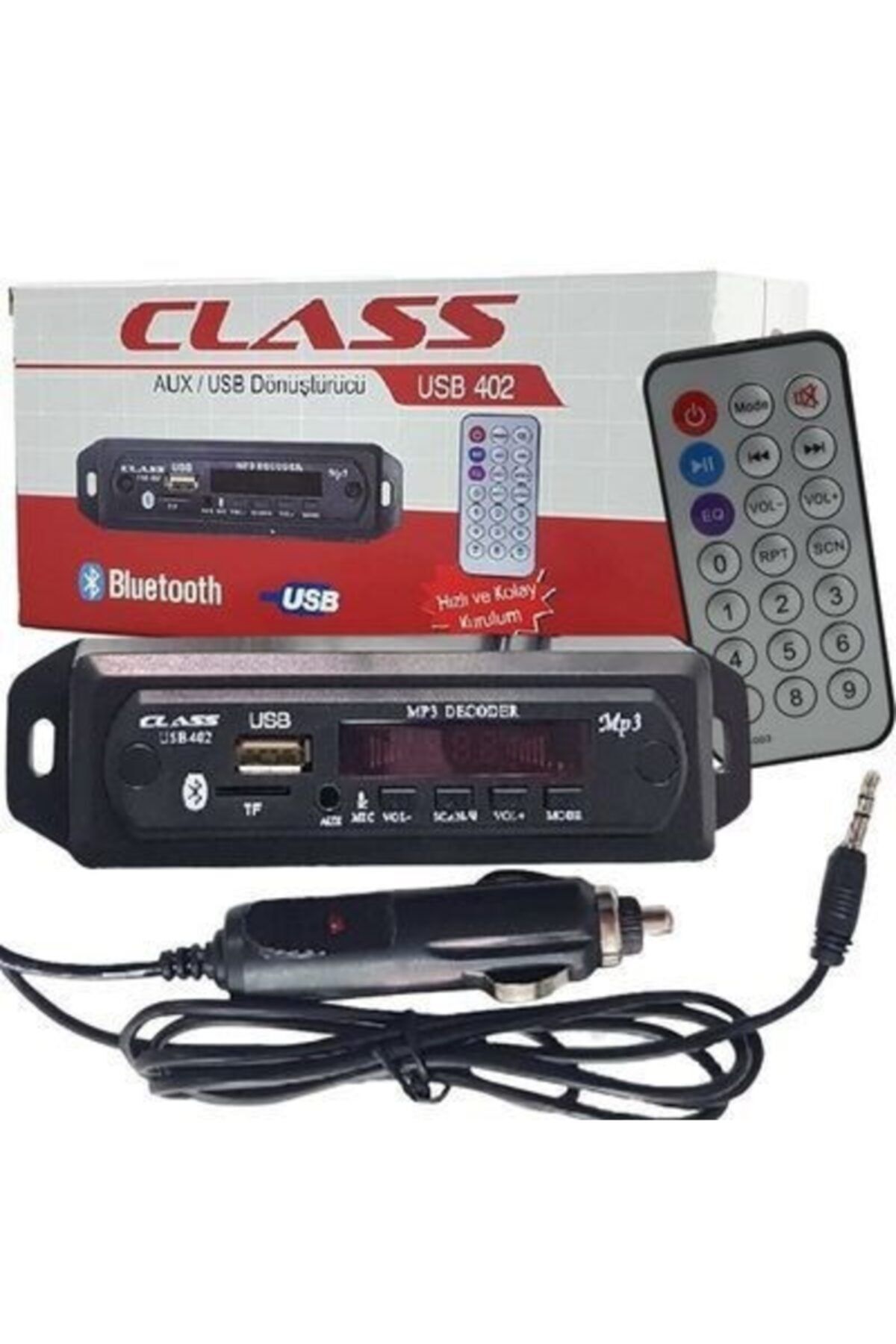 Aclass Class Usb-402 Çakmak Girişli Usb,sd,aux,mp3,bt Mod
