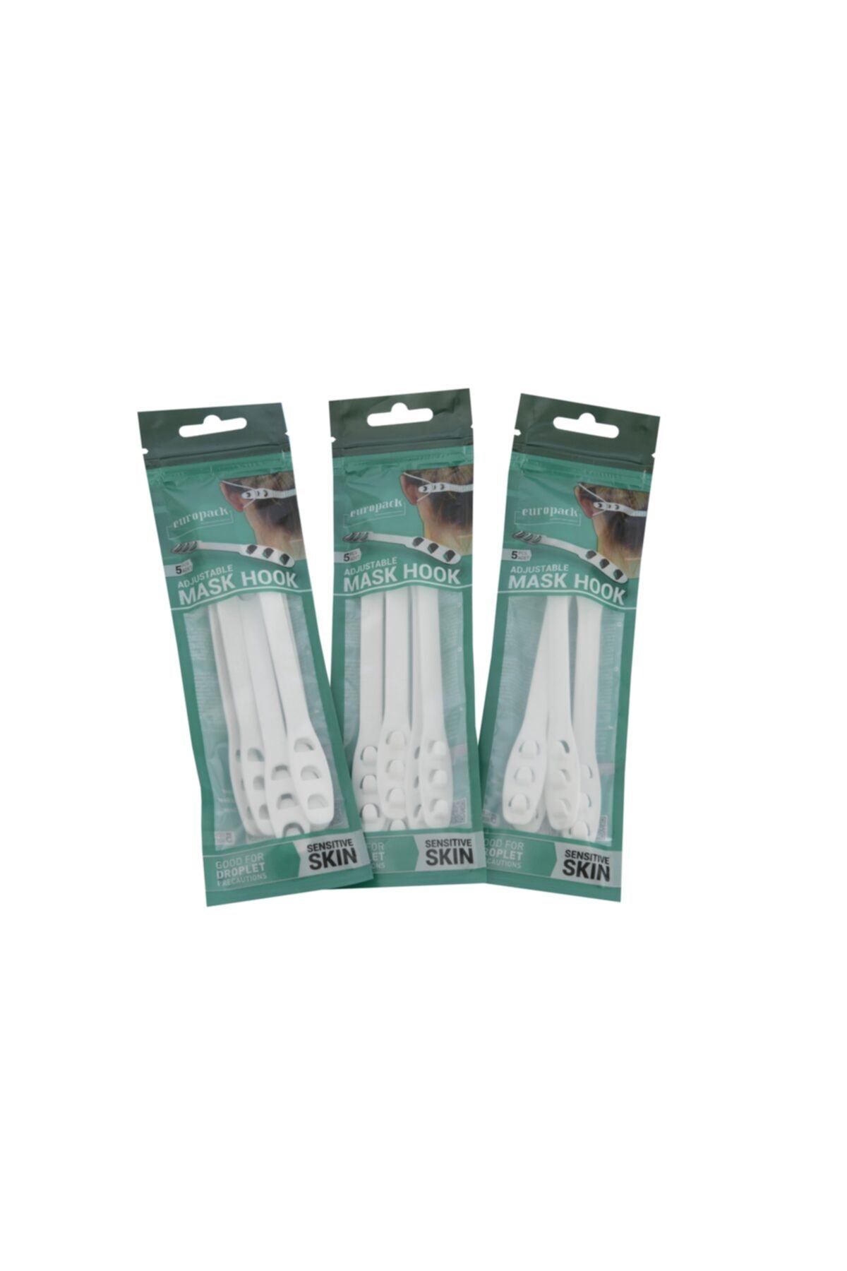 EUROPACK Maske Takma Aparatı 15 Adet Beyaz