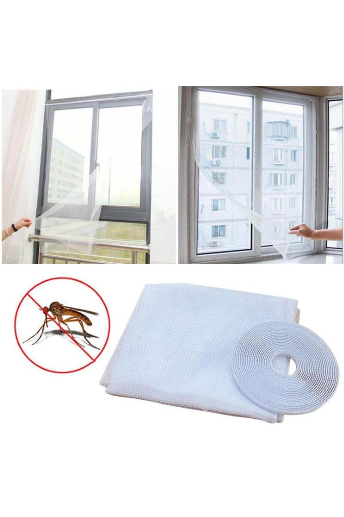 sonavm Sineklik Teli 15 Adet Kesilebilir Pencere Sinekliği Cırt Bantlı Yapışkanlı 75cm X 125cm
