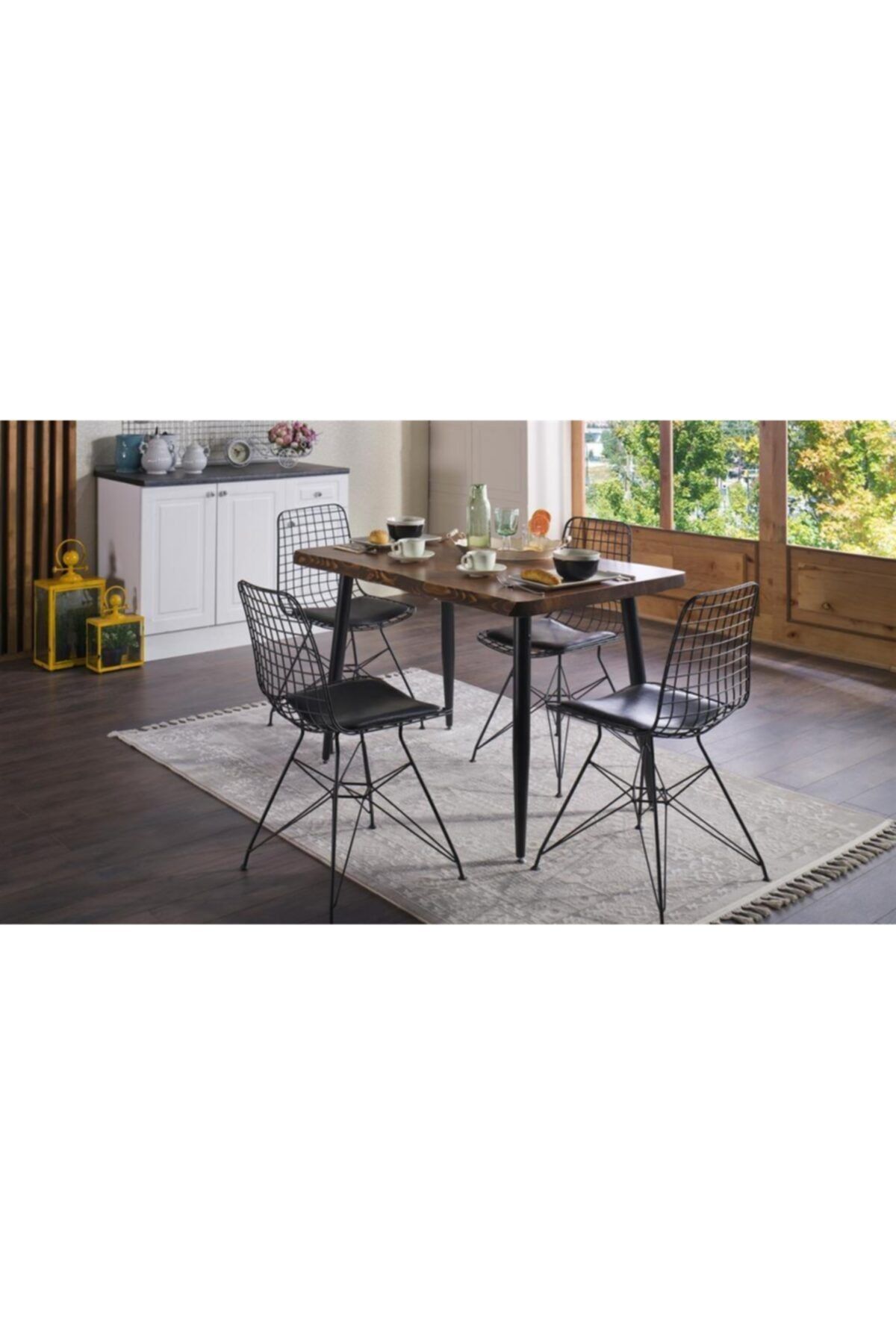 mondi twist agac mutfak masa sandalye takimi 120x80 fiyati yorumlari trendyol