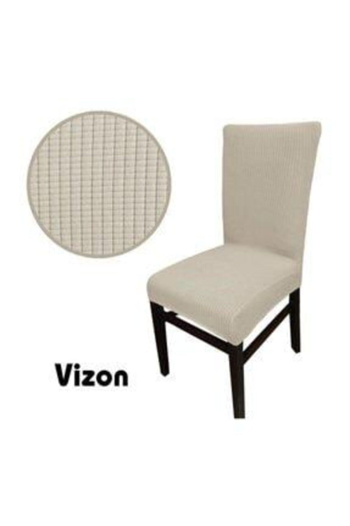 SEBRA HOME Bambu Sandalye Örtüsü 4 Adet Vizon