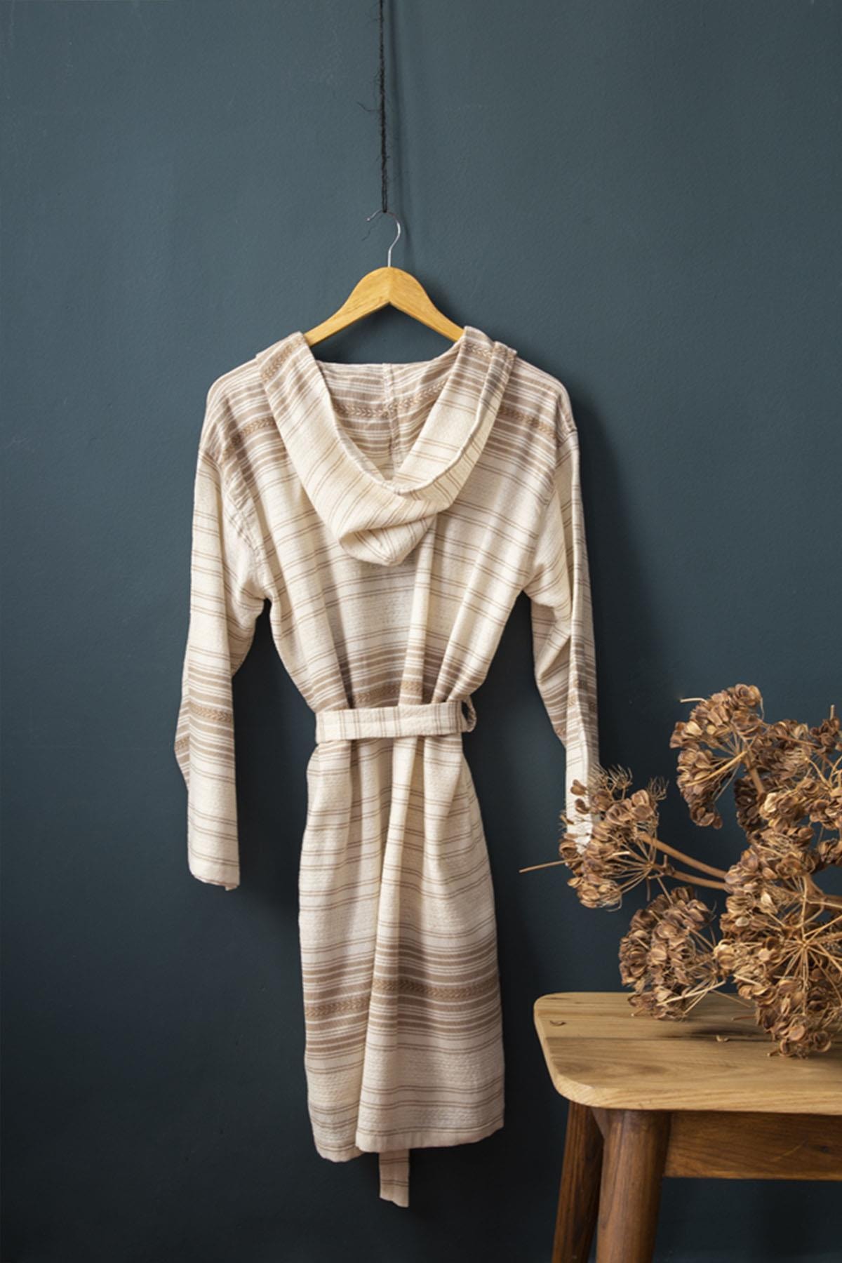 İssimo Home Raphıa Pestemal Bornoz %100 Pamuk Woman Bej 2xl/3xl