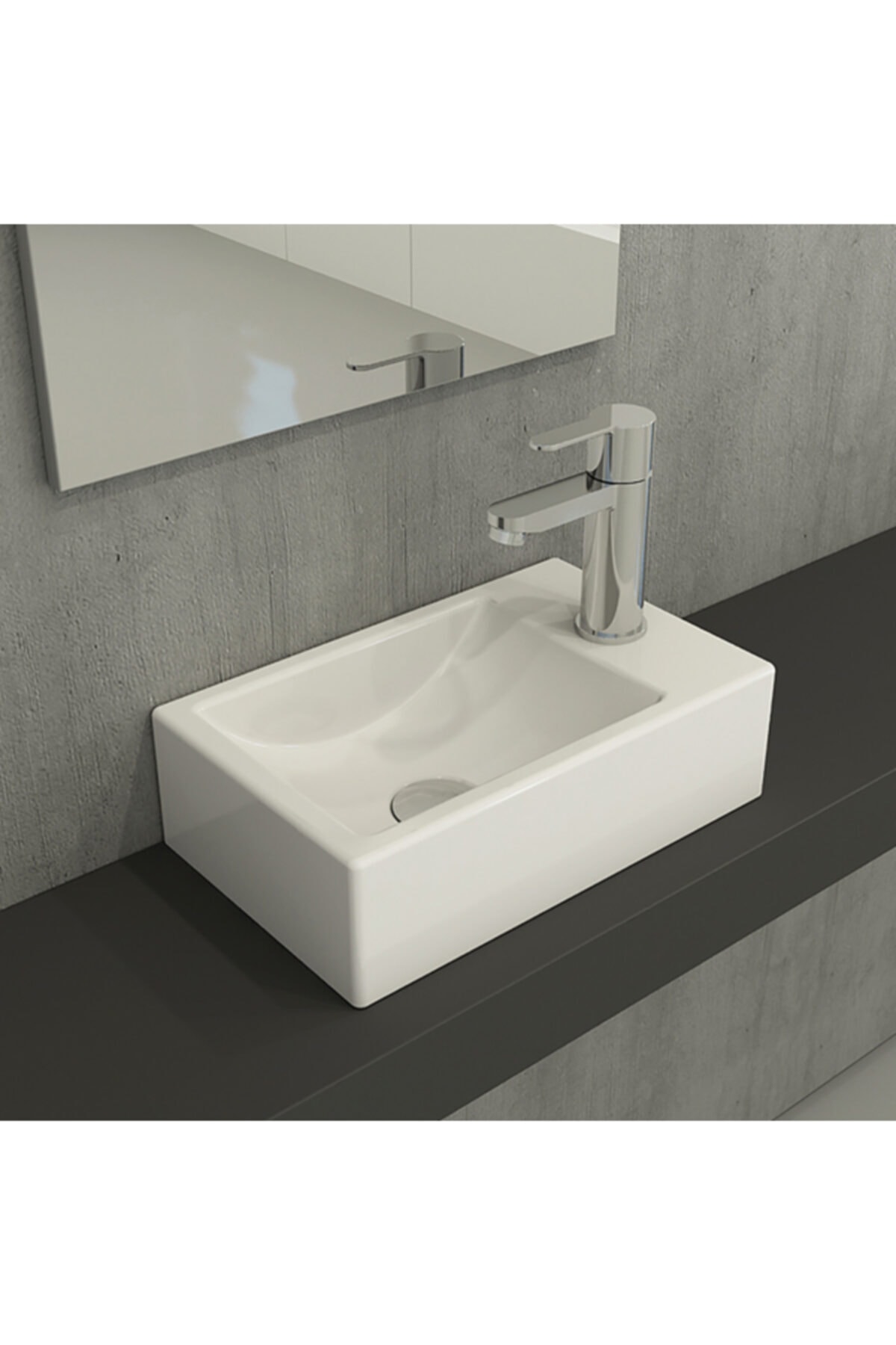 Hafele Molly Iı Lavabo,par.beyaz,370x220mm,sağ