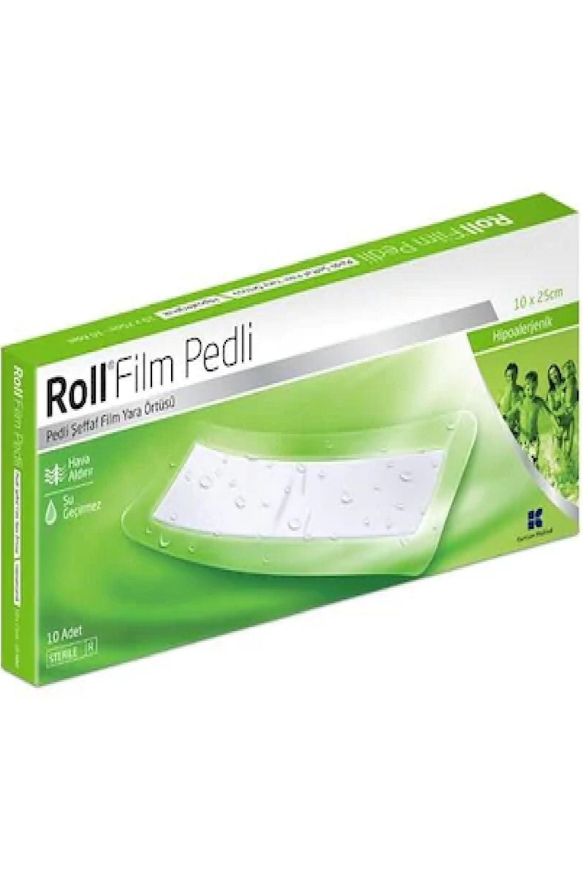 Roll Film Pedli 10x25 Cm Steril Pedli Film Yara Örtüsü (kutudan 1 Adet Gönderilir)