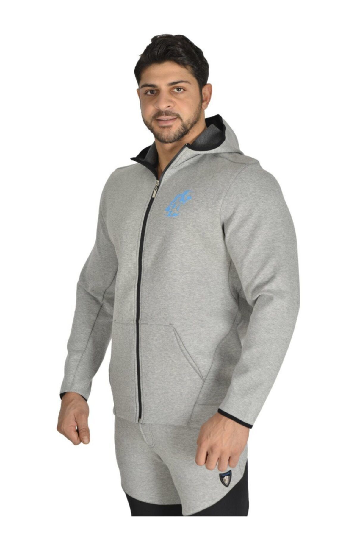 Stilya Erkek Gri Running Fit Spor Ceket 3608