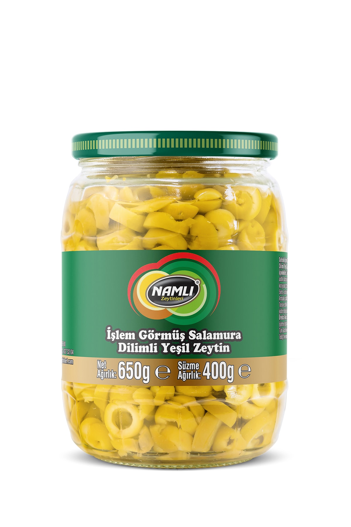 Namlı Zeytinleri Dilimli Yeşil Zeytin - 400 gr