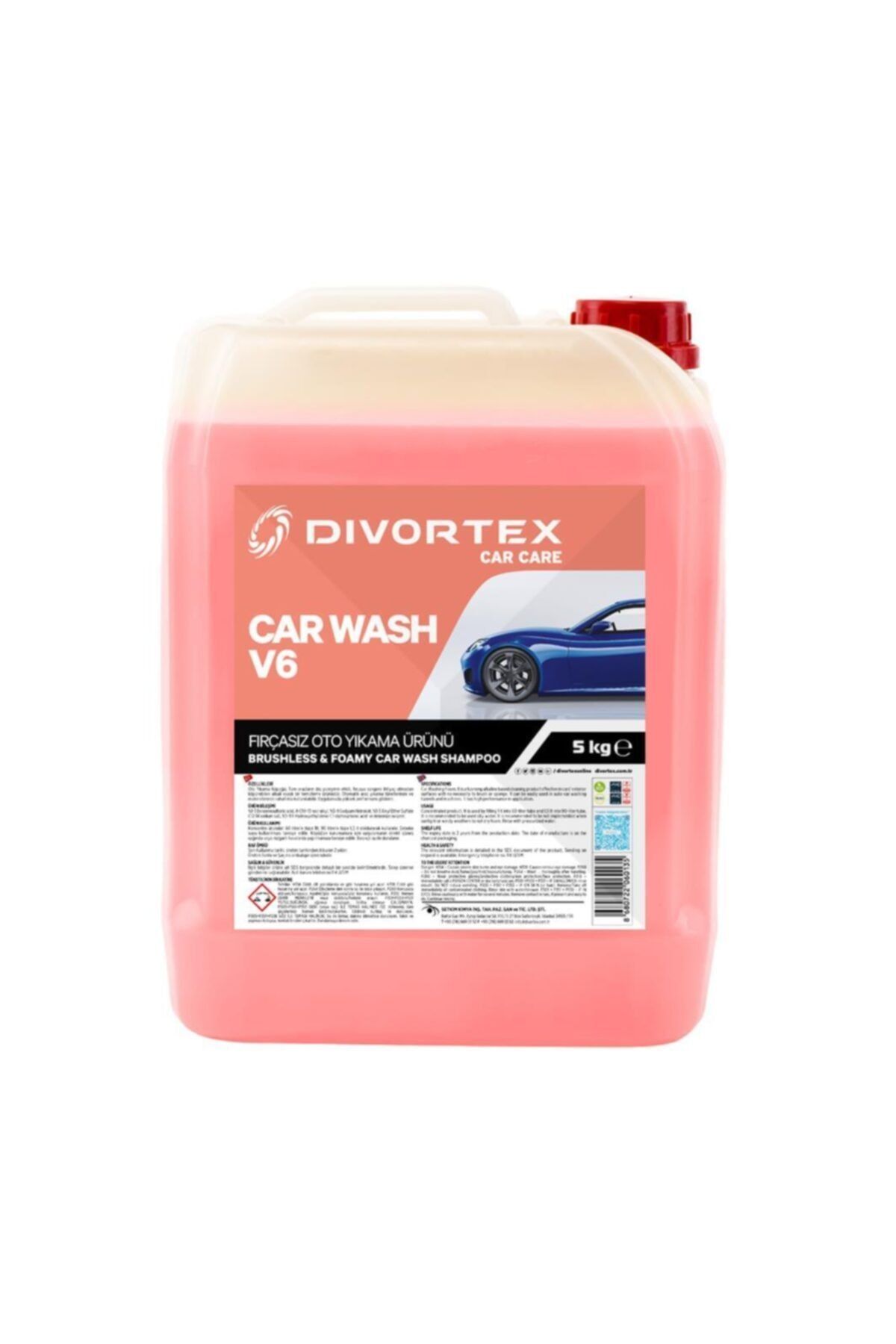 Divortex DİVORTEX CAR WASH V6 FIRÇASIZ OTO YIKAMA KÖPÜĞÜ 5 KG.