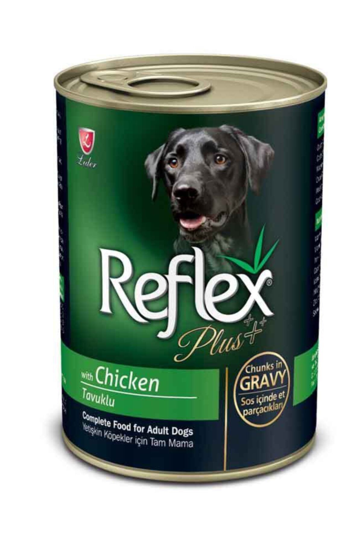 Reflex Plus Tavuklu Köpek Soslu Et Parçacıklı Konserve 400 gr 24 Adet