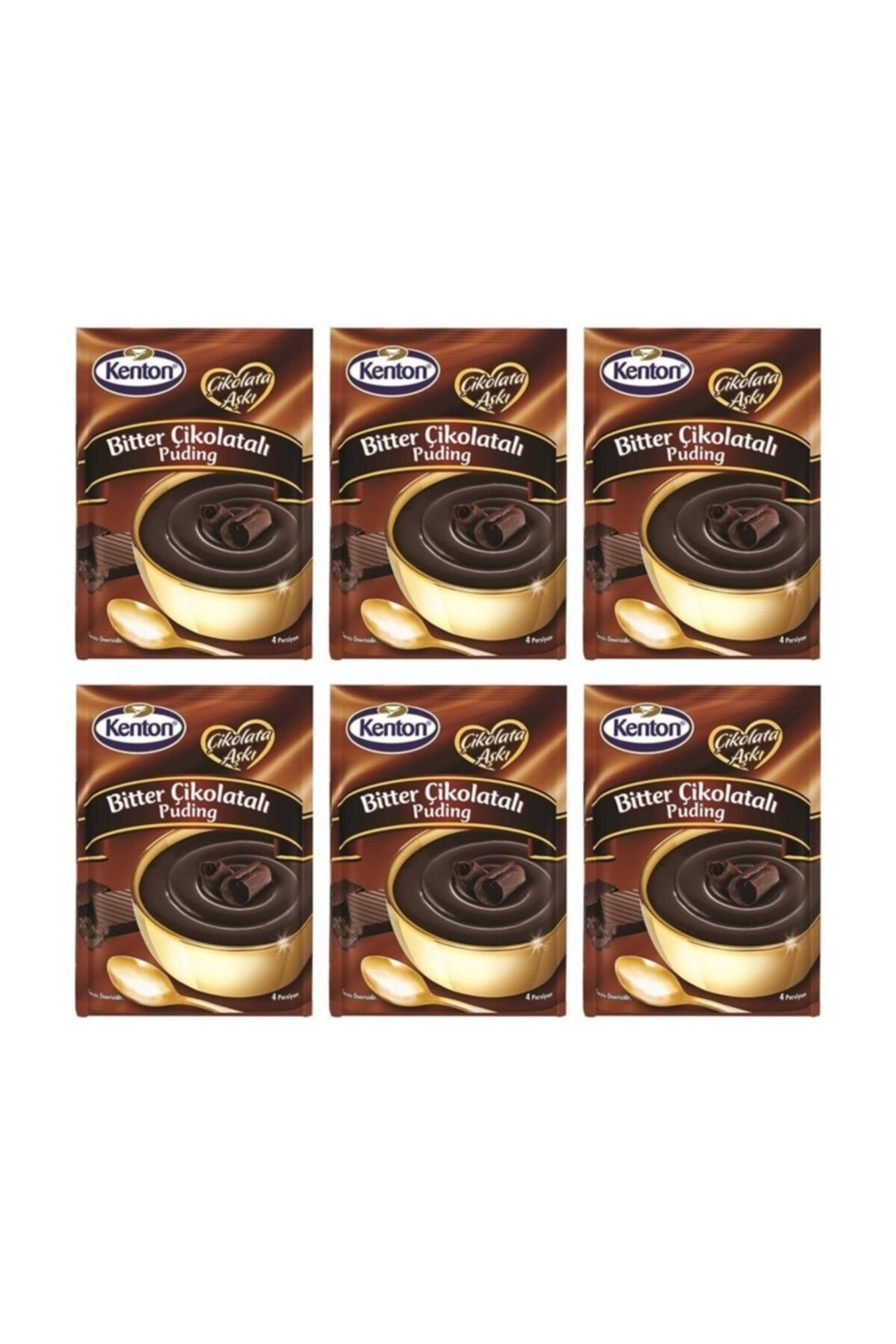 Kenton PUDİNG ÇİKOLATA AŞKI ÇİKOLATALI BİTTER 100GR 6'LI