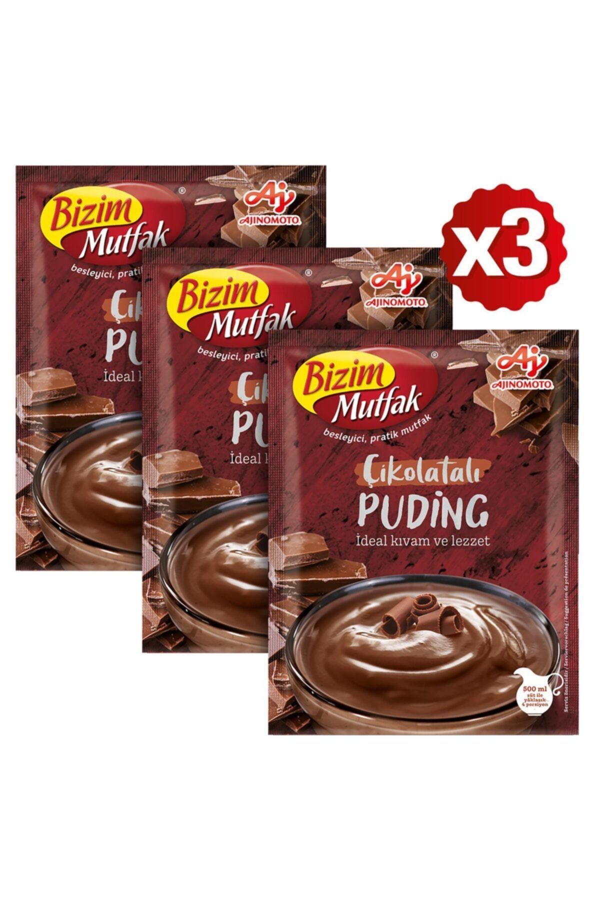 Bizim Mutfak Çikolatalı Puding 115 Gr 3'Lü Paket