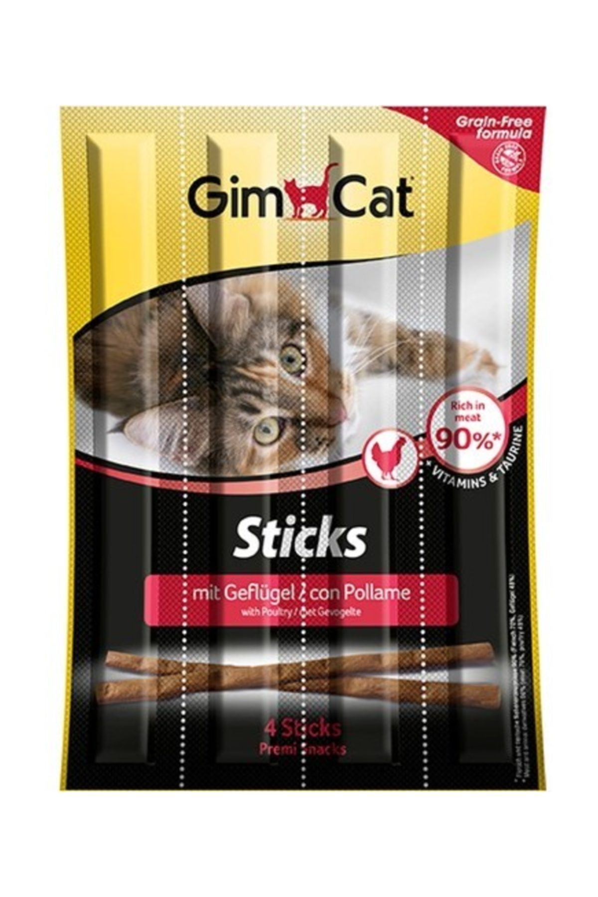 Gimcat KEDİ ÖDÜL ÇUBUĞU STICKS KÜMES HAY. 4LÜ 20GR