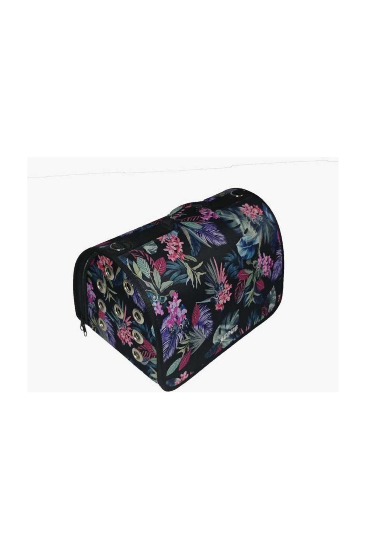 Lepus Lüx Fly Bag Kedi ve Köpek İçin Seyahat Çantası Siyah Çiçekli