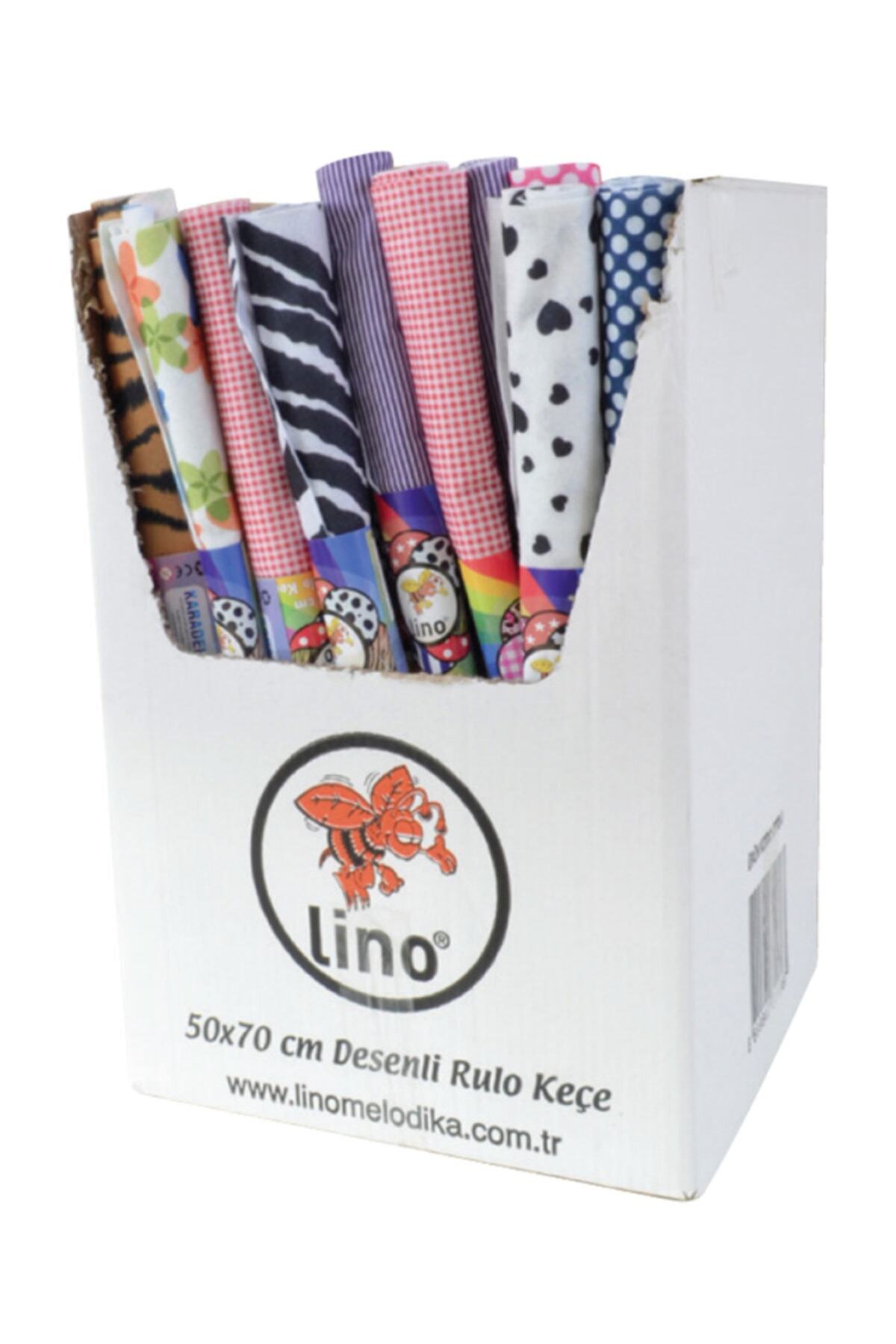 Lino 2730J Keçe Desenli Rulo 50x70 Cm 50 Li (1 Koli 50 Adet Karışık Paket)