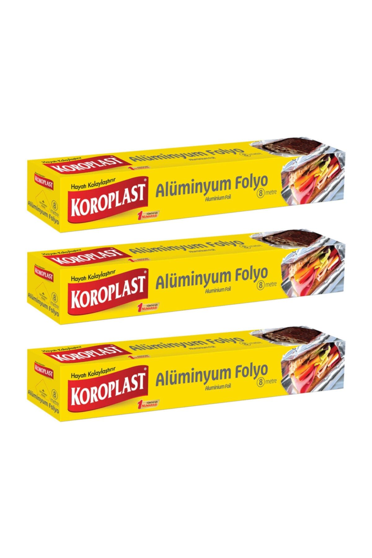 Koroplast Alüminyum Folyo 8 Metre - 3'lü