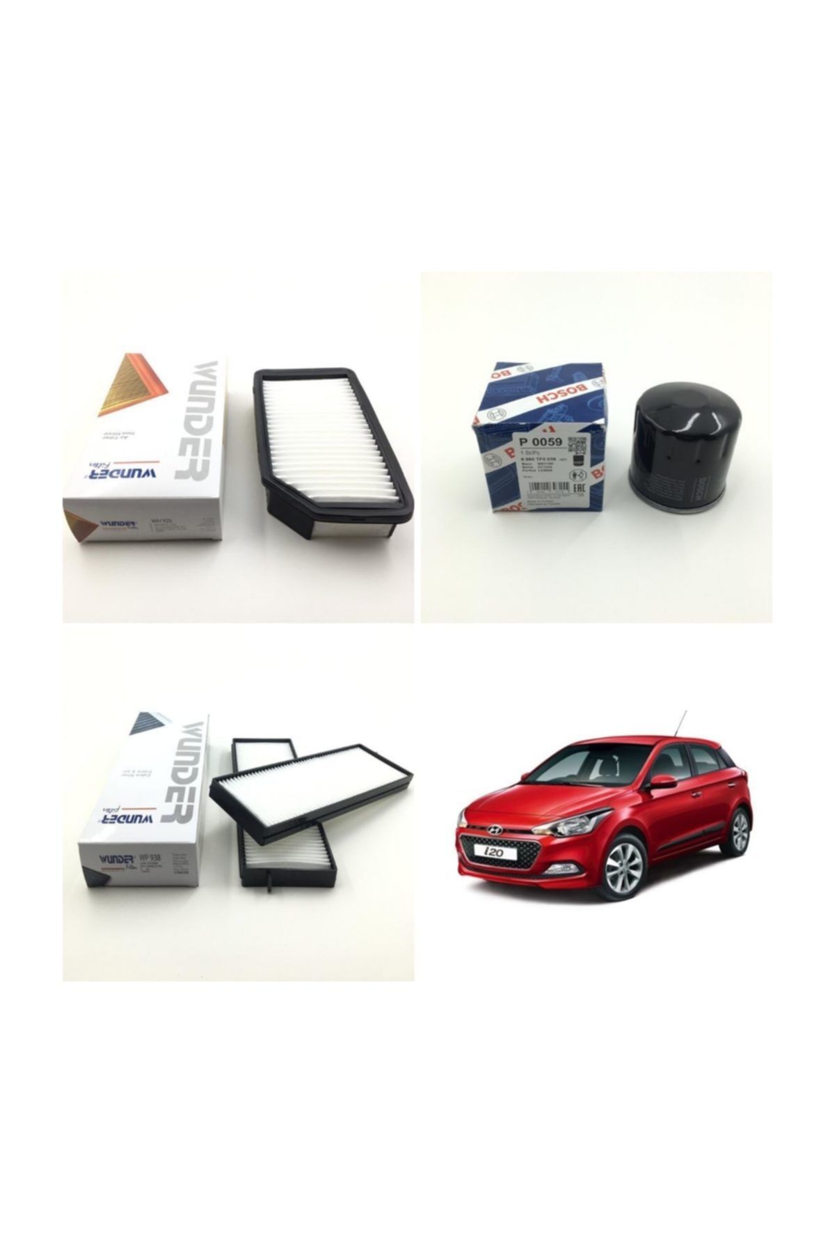bosch hyundai i20 1 4 benzinli 2009 2014 filtre bakim seti fiyati yorumlari trendyol
