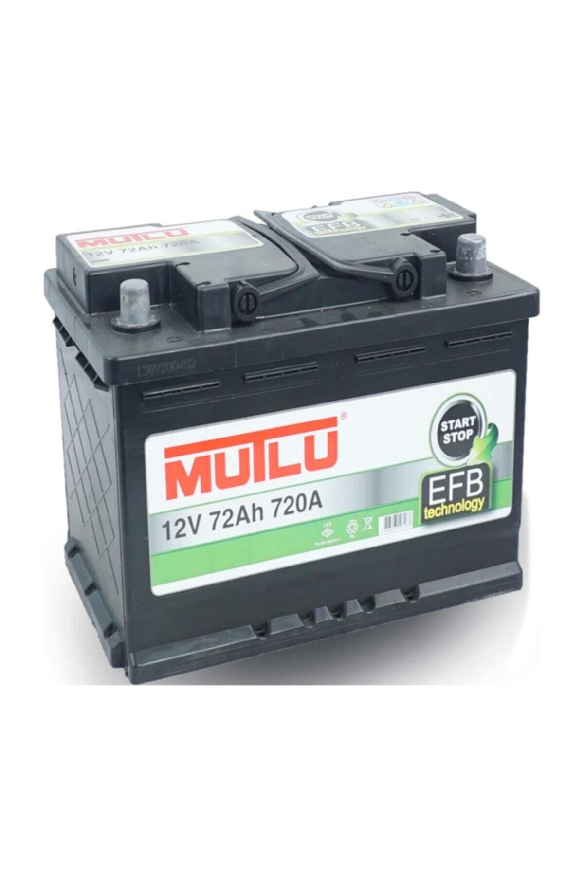 mutlu aku 12v 72ah efb 720 cca start stop arac akusu fiyati yorumlari trendyol